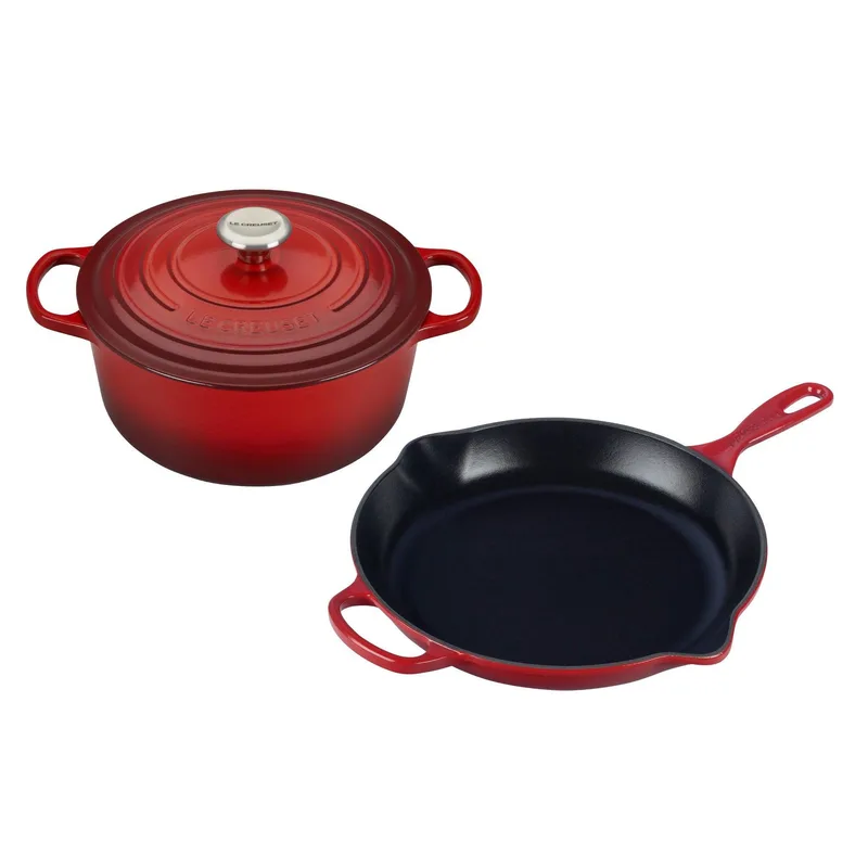 Le Creuset 3Pc Signature Cast Iron Cookware Set Cerise