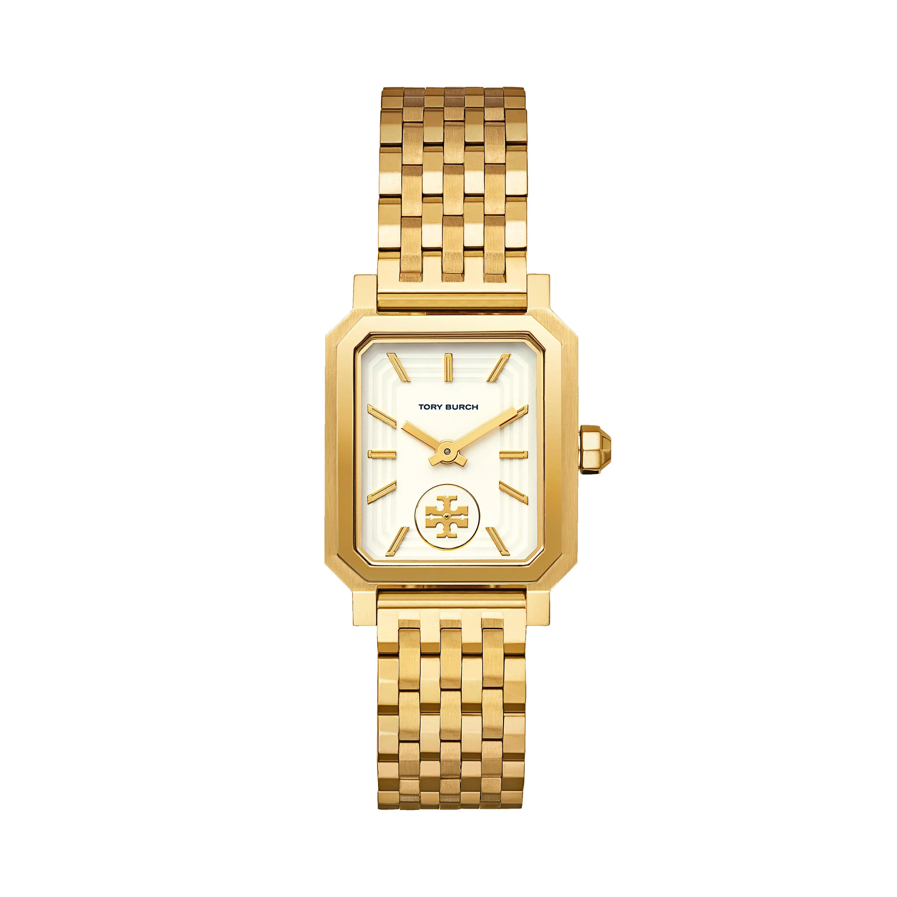 Tory Burch Ladies Robinson Gold-Tone Stainless Steel Watch w/Cream Dial