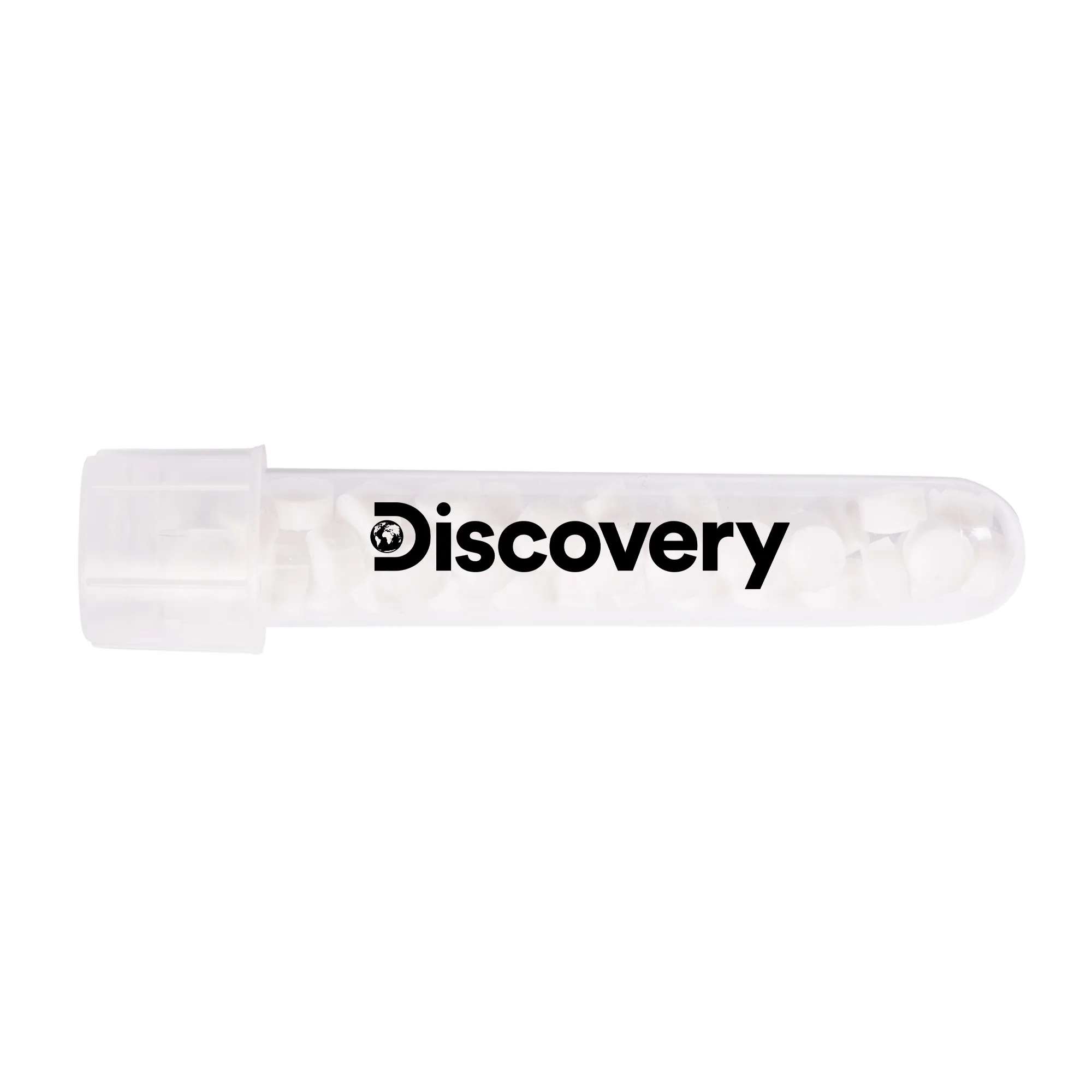 Plastic Test Tube Filled w/ White Gourmet Mints (5/8"x3 7/8") view 3