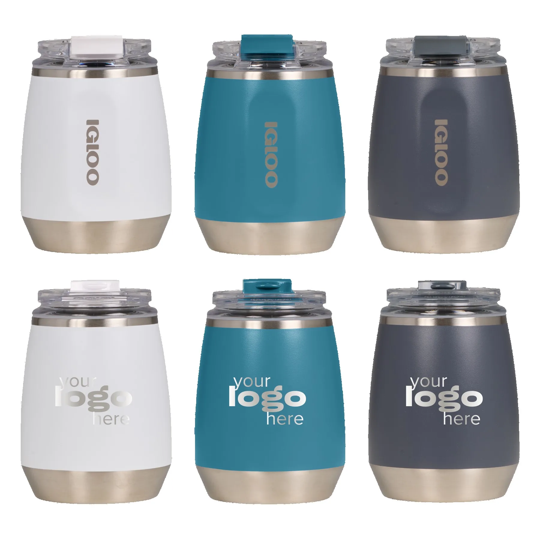 10 Oz. Igloo® Flip n' Sip Stainless Steel Wine Tumbler view 2