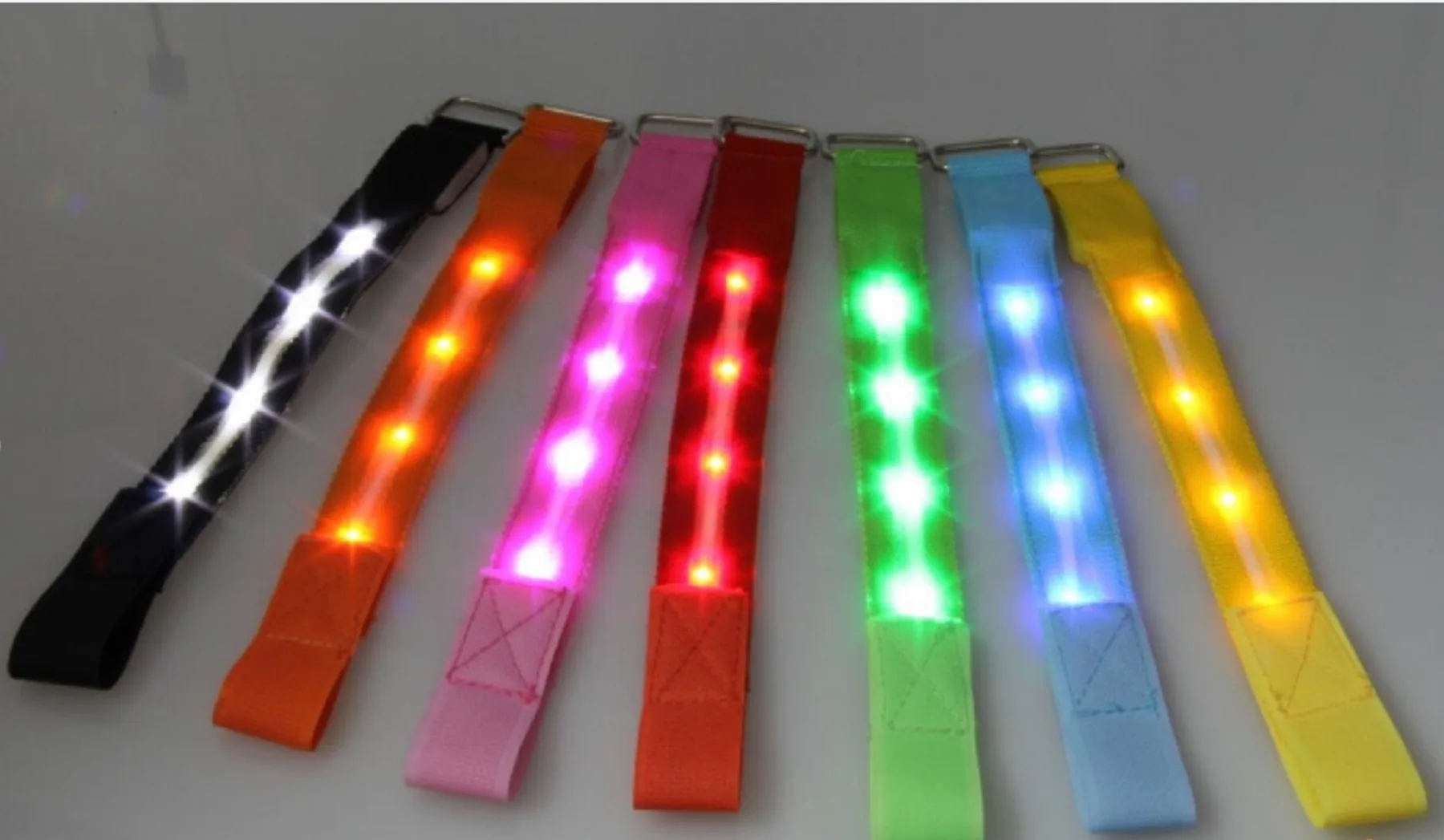LED Polyester Armband w/4 Piece LED Light view 2