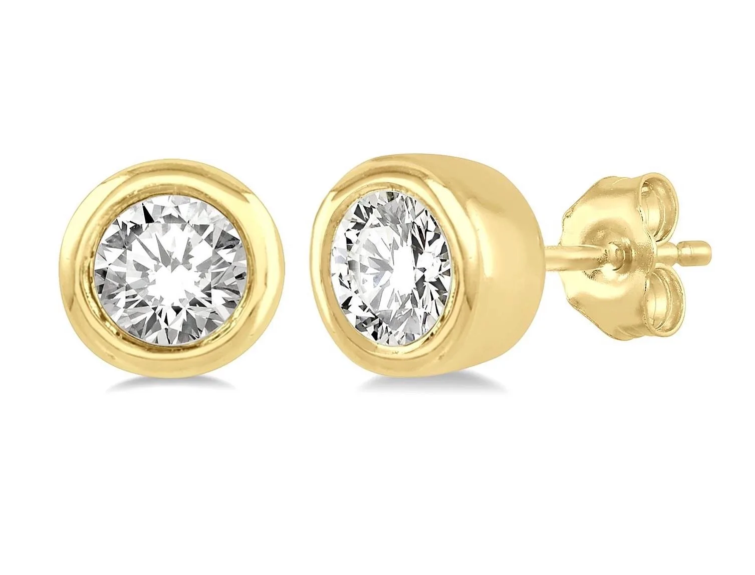 Jilco Inc Diamond Bezel Earrings - .10twt