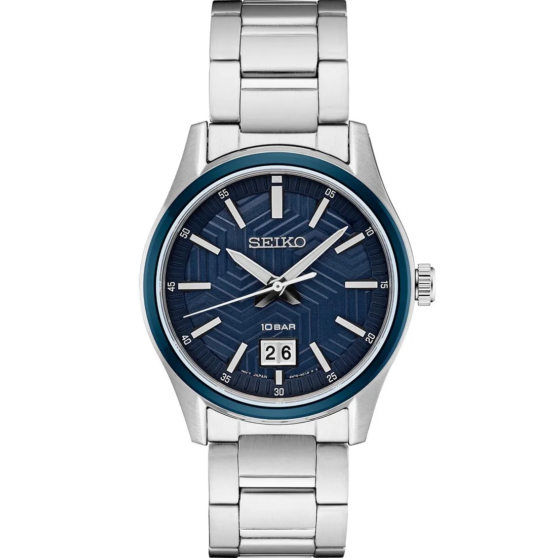Seiko Watch Essentials Ss Analog Blue Dial