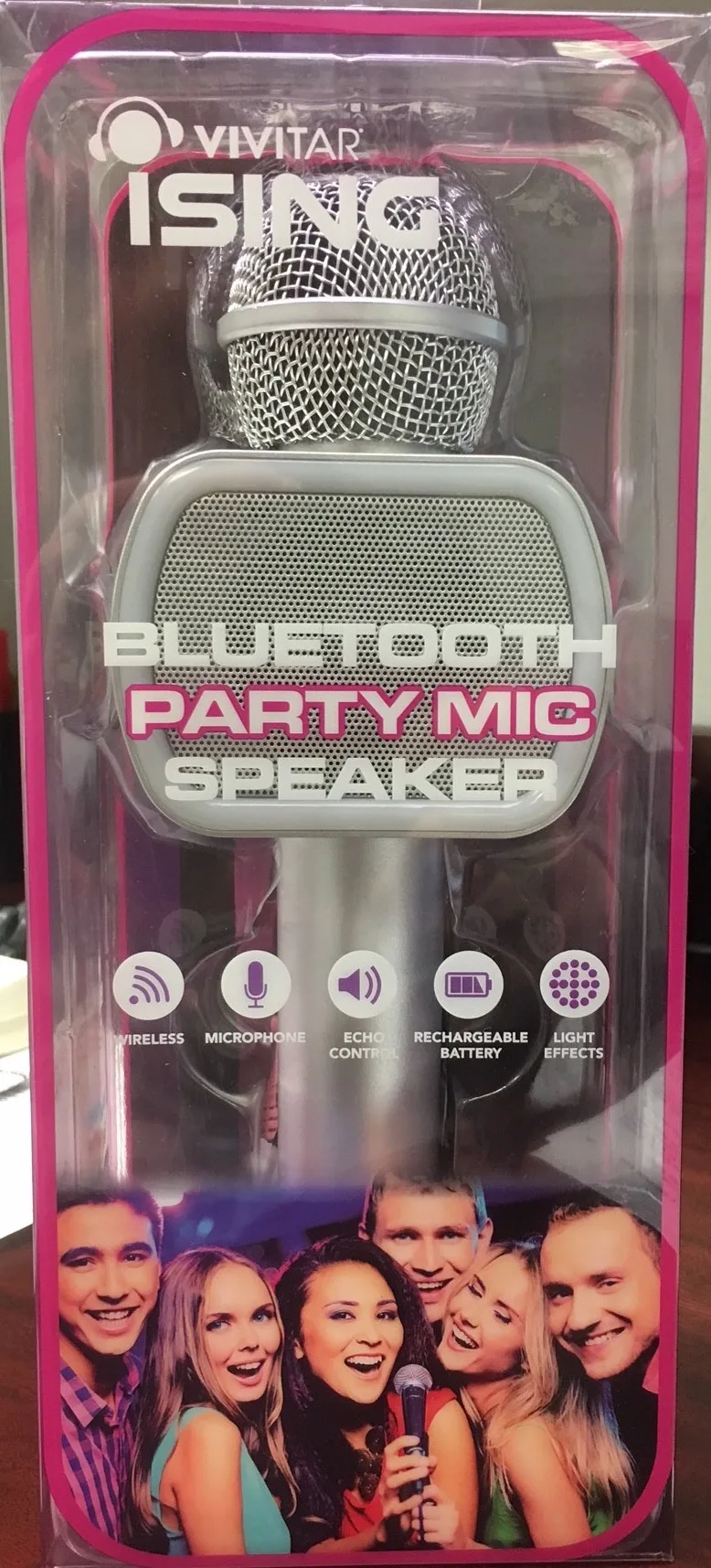 Vivitar® Bluetooth® Party Mic Light Up Karaoke Speaker