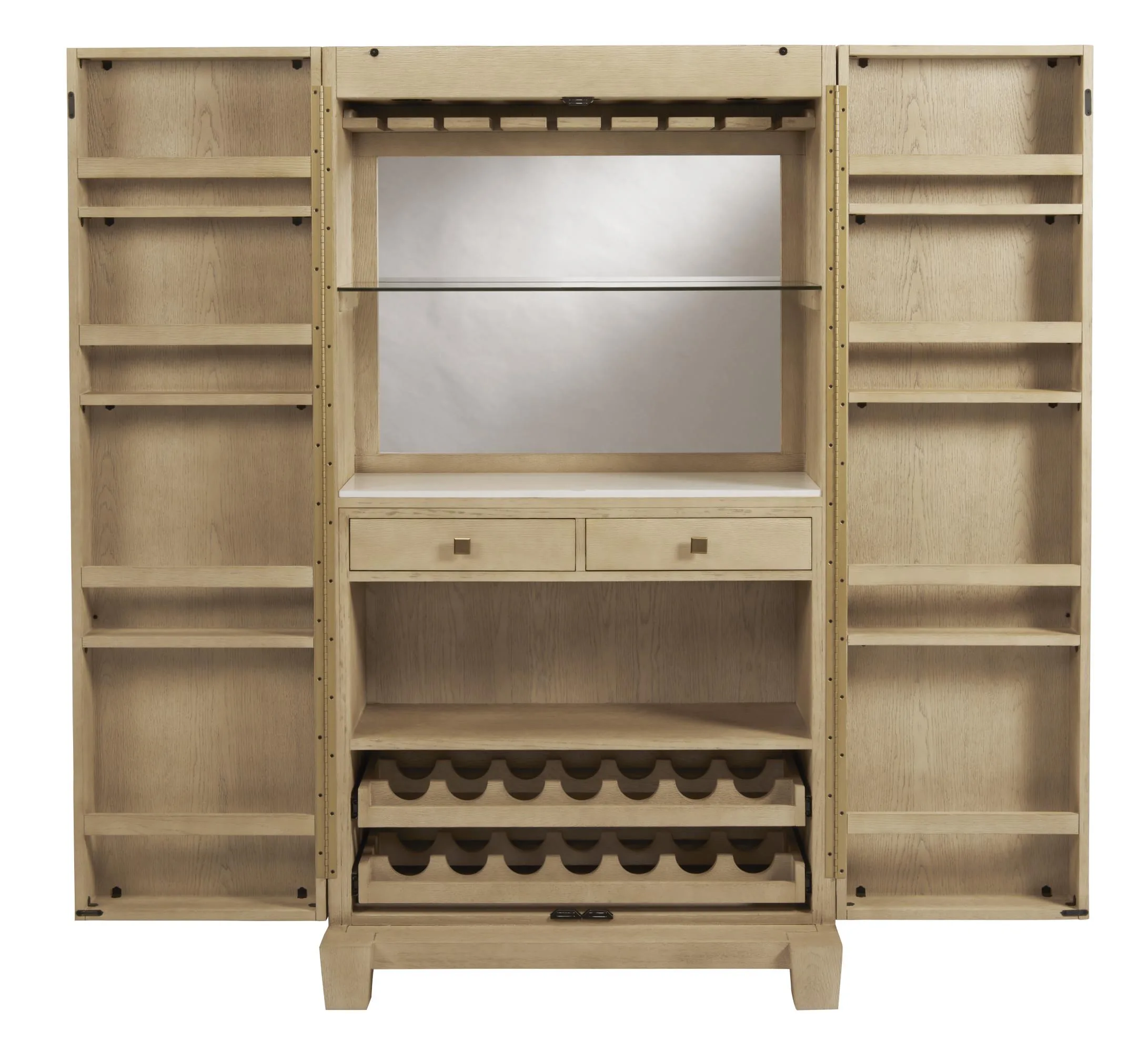 Escalade Sports American Heritage - Port Royal Wine & Spirit Cabinet - White Oak
