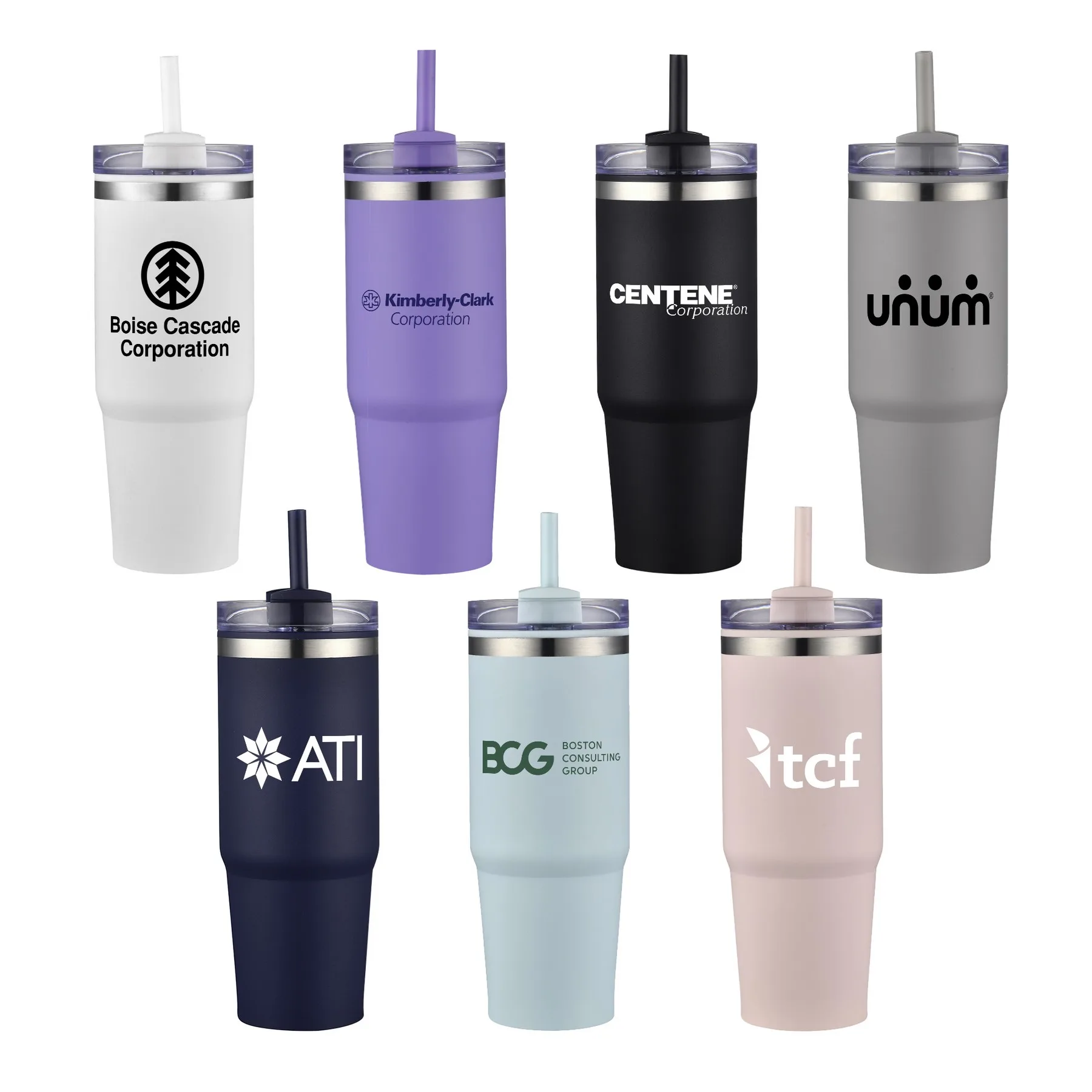 30 Oz. Dual Wall Stainless Steel Tumbler with Clear Lid