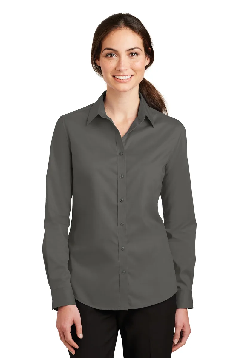 Port Authority® Women's SuperPro™ Twill Shirt. view 2