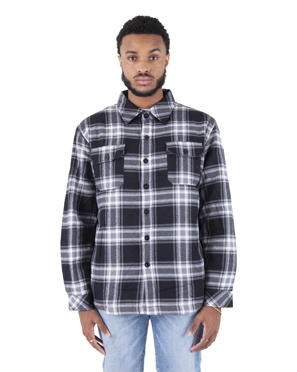 SHAKA WEAR Men's Plaid Flannel Jacket