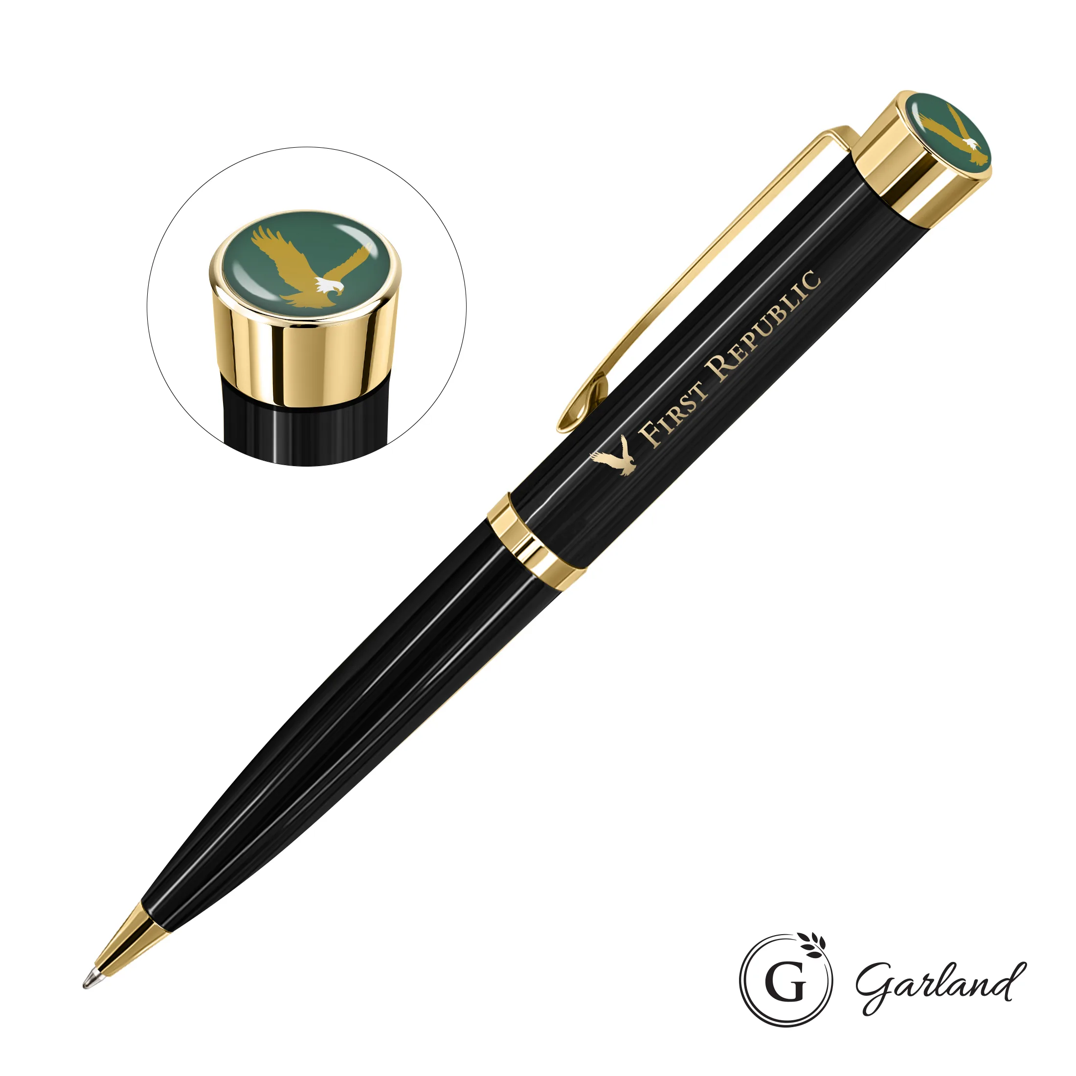 Custom, Ballpoint, Gold, Black / Gold
