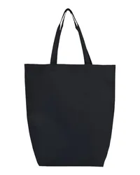 Q-Tees™ Non-Woven Gusset Bottom Tote — Black