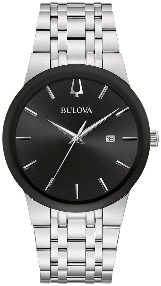 Bulova Watches Men's Corporate Exclusive Futuro Watch, Silvertone w/Black Dial