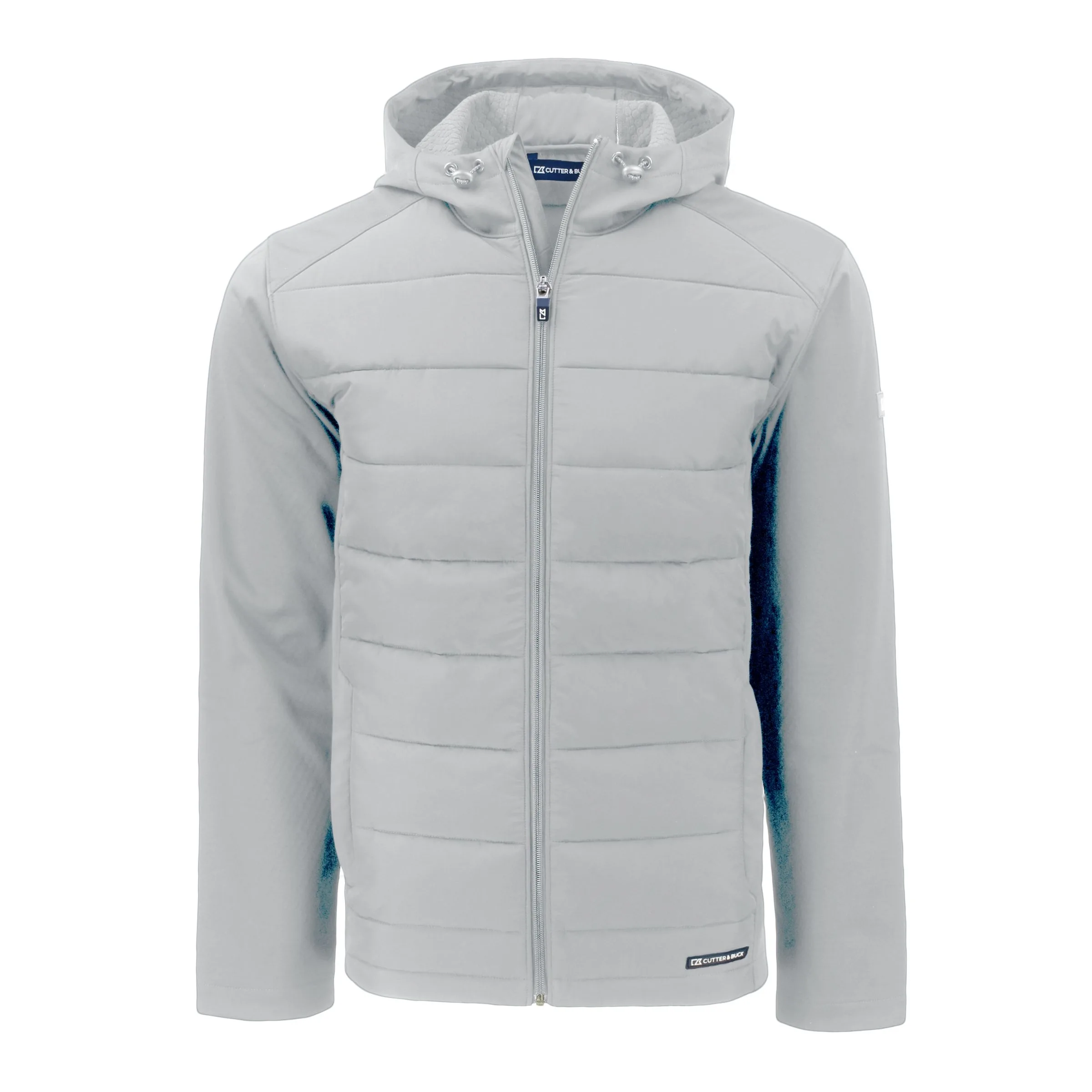 Cutter & Buck Evoke Hybrid Eco Softshell Recycled Full Zip Mens Hooded Jacket view 2