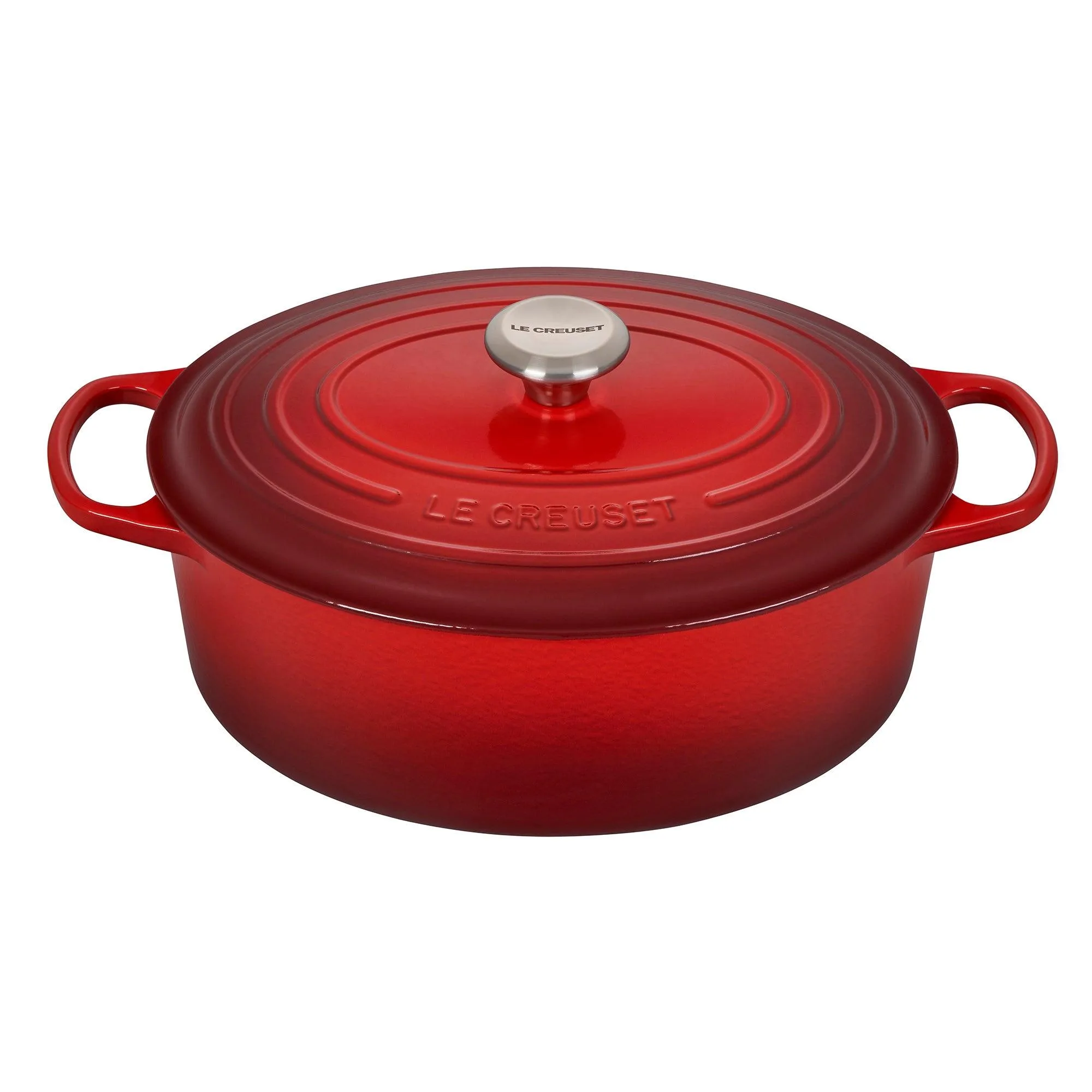 Le Creuset 6.75Qt Signature Cast Iron Oval Dutch Oven Cerise