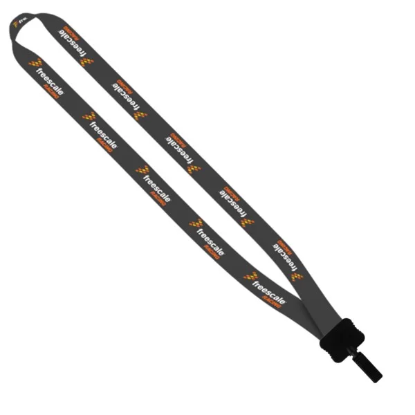 3/4" Dye-Sublimated Stretchy Elastic Lanyard with Plastic Clamshell and Plastic O-Ring view 6
