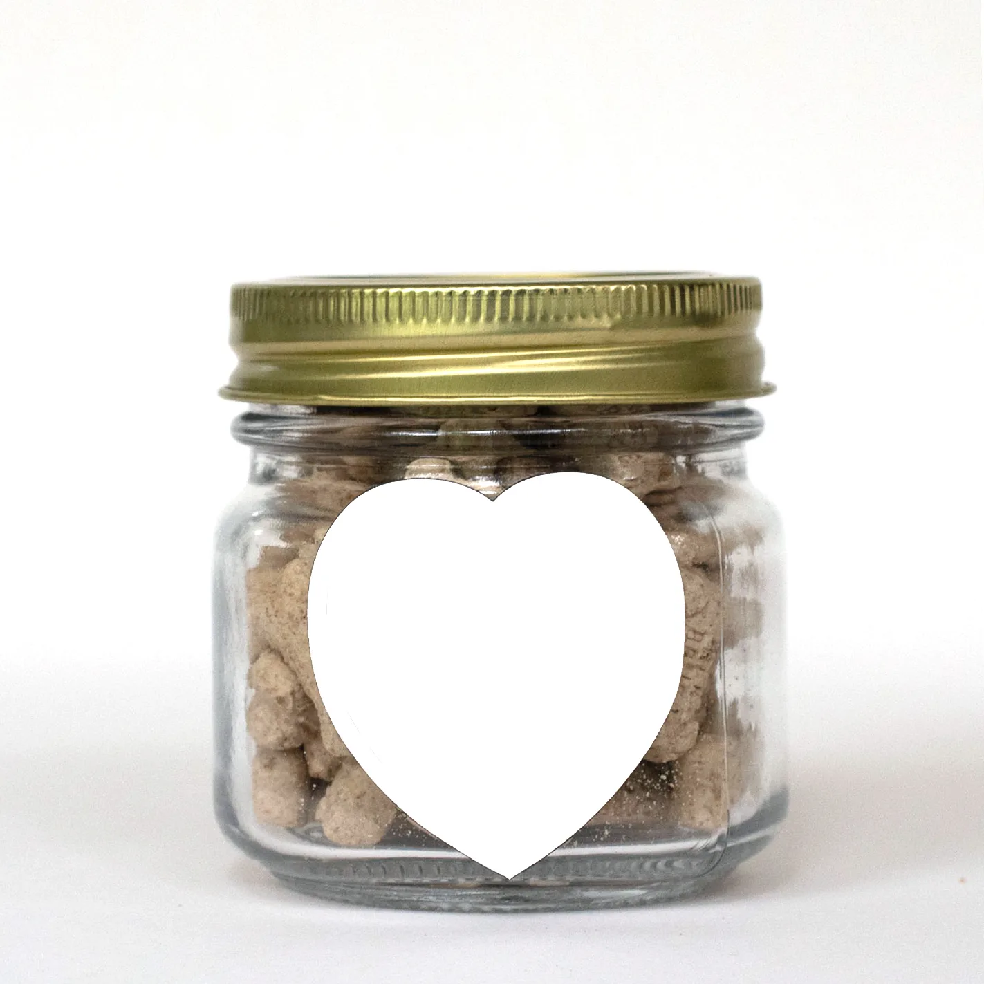 Half Pint Jar with Small Heart Magnet Pet Fill view 2