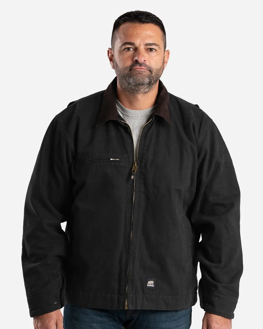 Berne® Apparel Men's Highland Washed Gasoline Jacket view 2