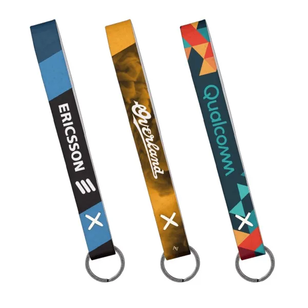 Strickland Dye-Sublimated Felt Wrist Keychain w/ Metal Split Ring