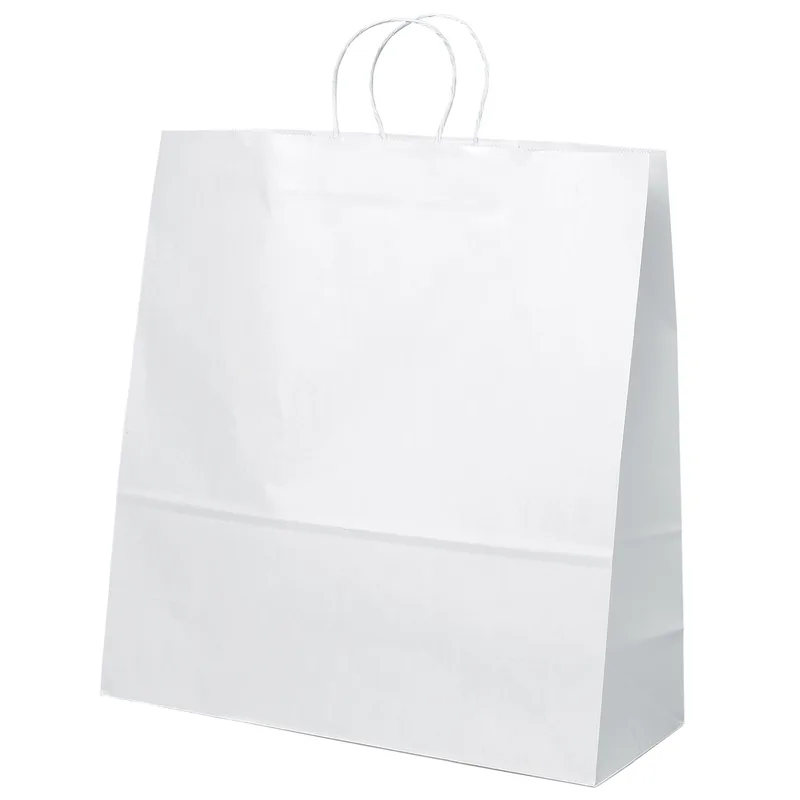 Duke - White Shopper - Flexo Ink Print (18" x 7" x 18 3/4") view 2