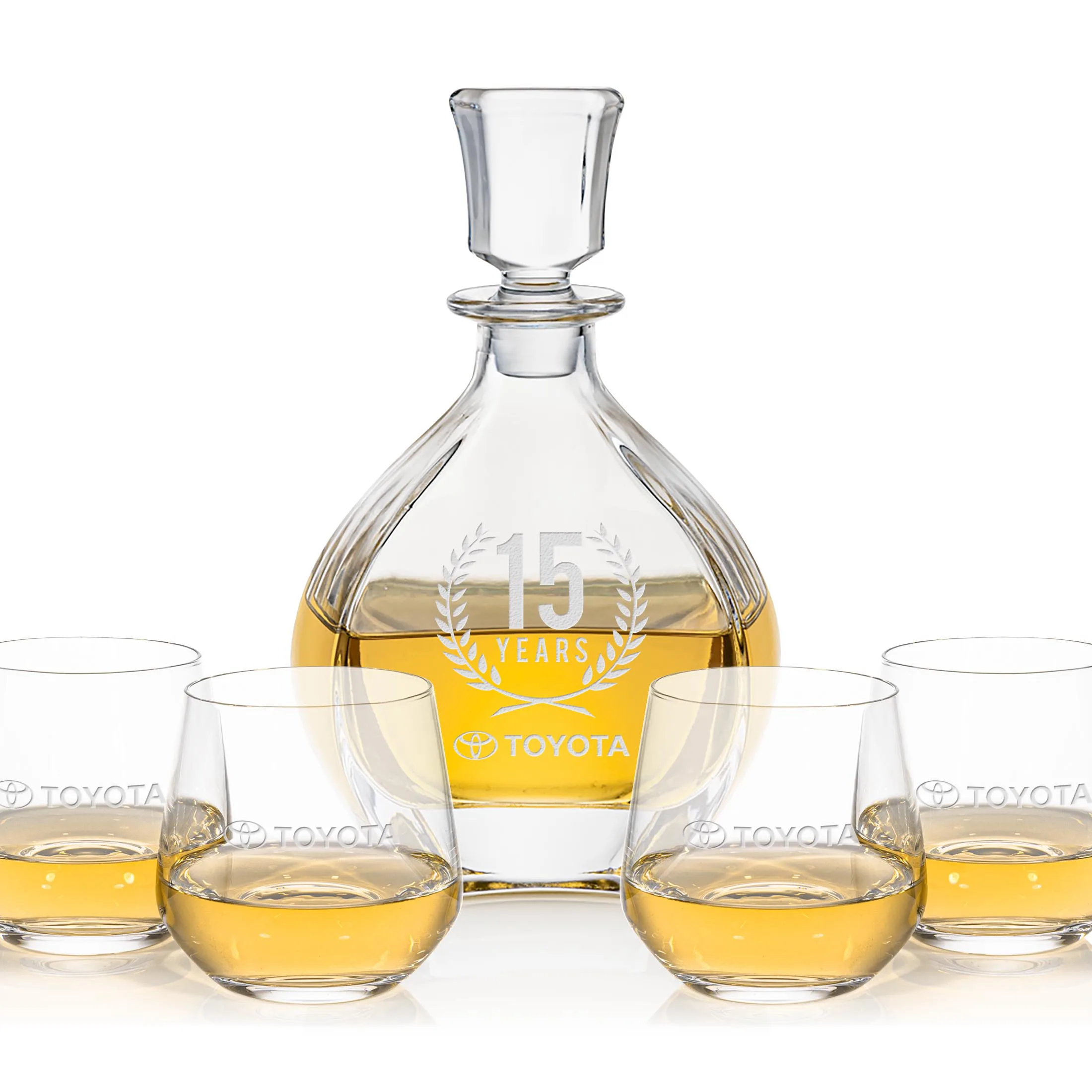 Decanter OTR Set, Garland Set, Decanter & 4 OTR