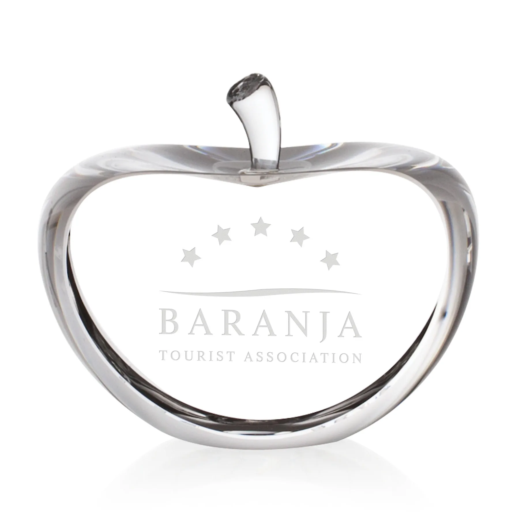 Clear Apple w/ Flat Front & Back