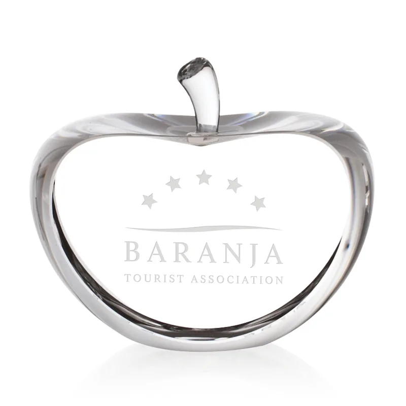 Clear Apple w/ Flat Front & Back