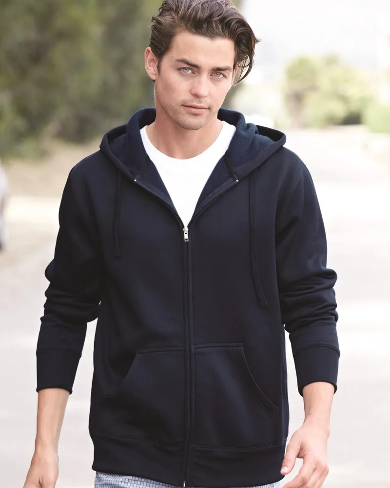 Independent Trading Co.® Unisex Blend Raglan Full-Zip Hooded Sweatshirt