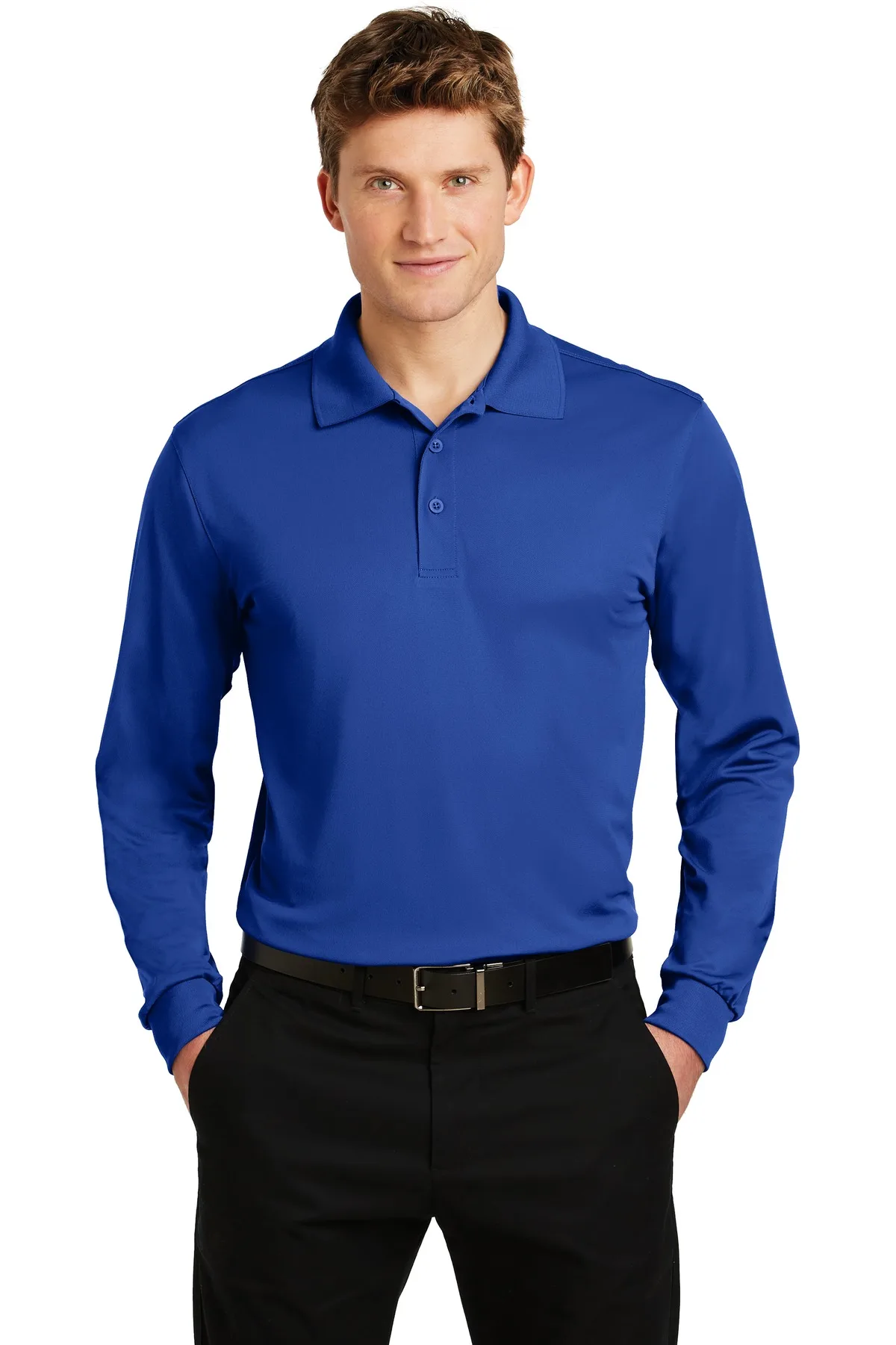 Sport-Tek® Long Sleeve Micropique Sport-Wick® Polo. view 7