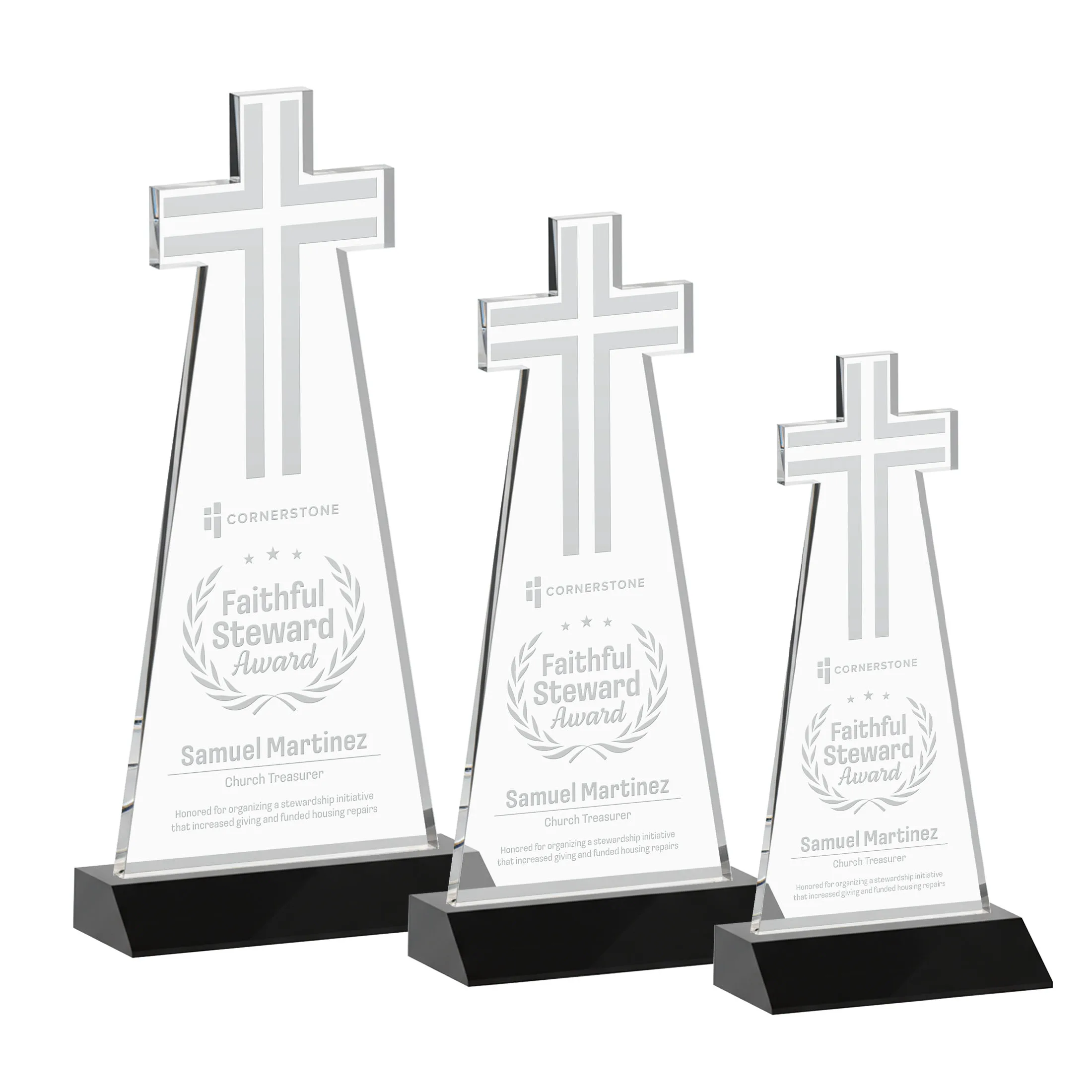Deep Etch, Front Mitered base, Black
