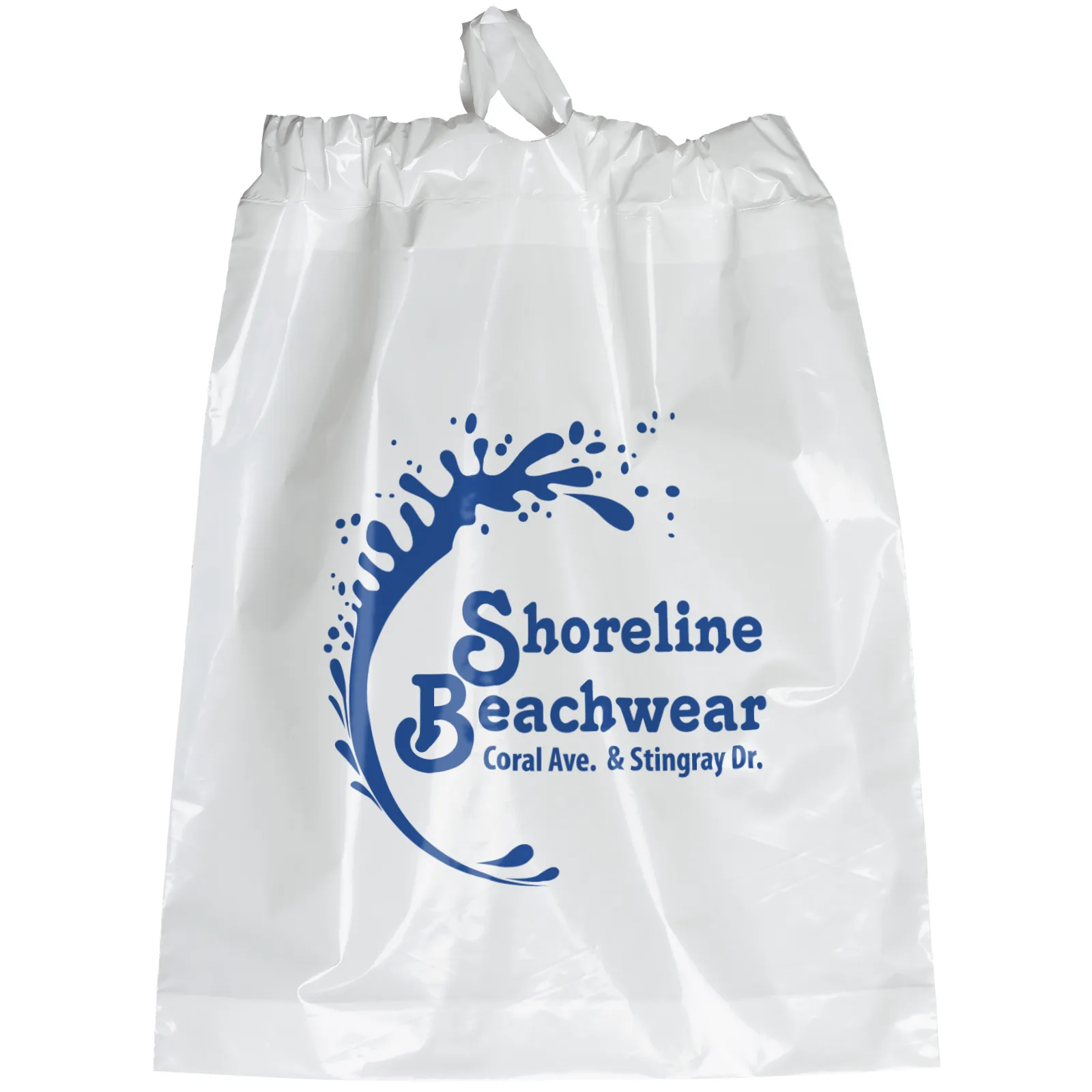 Poly-Draw Bag - Flexo Ink Print (12" x 15" x 3")