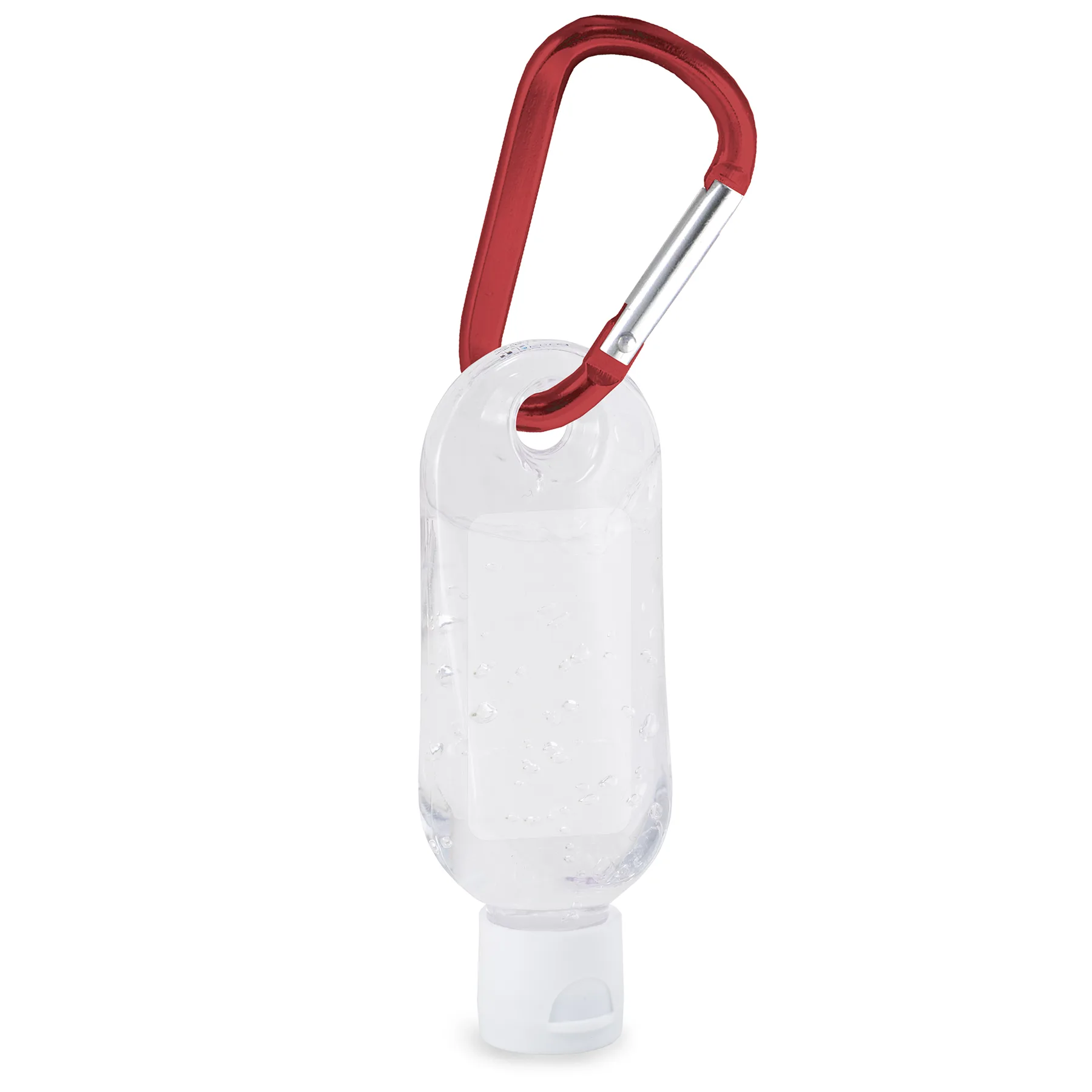 1.9 oz Instant Hand Sanitizer Gel in Keychain Bottle with Carabiner view 2