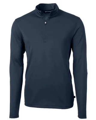 Cutter & Buck Virtue Eco Pique Recycled Quarter Zip Mens Pullover view 5