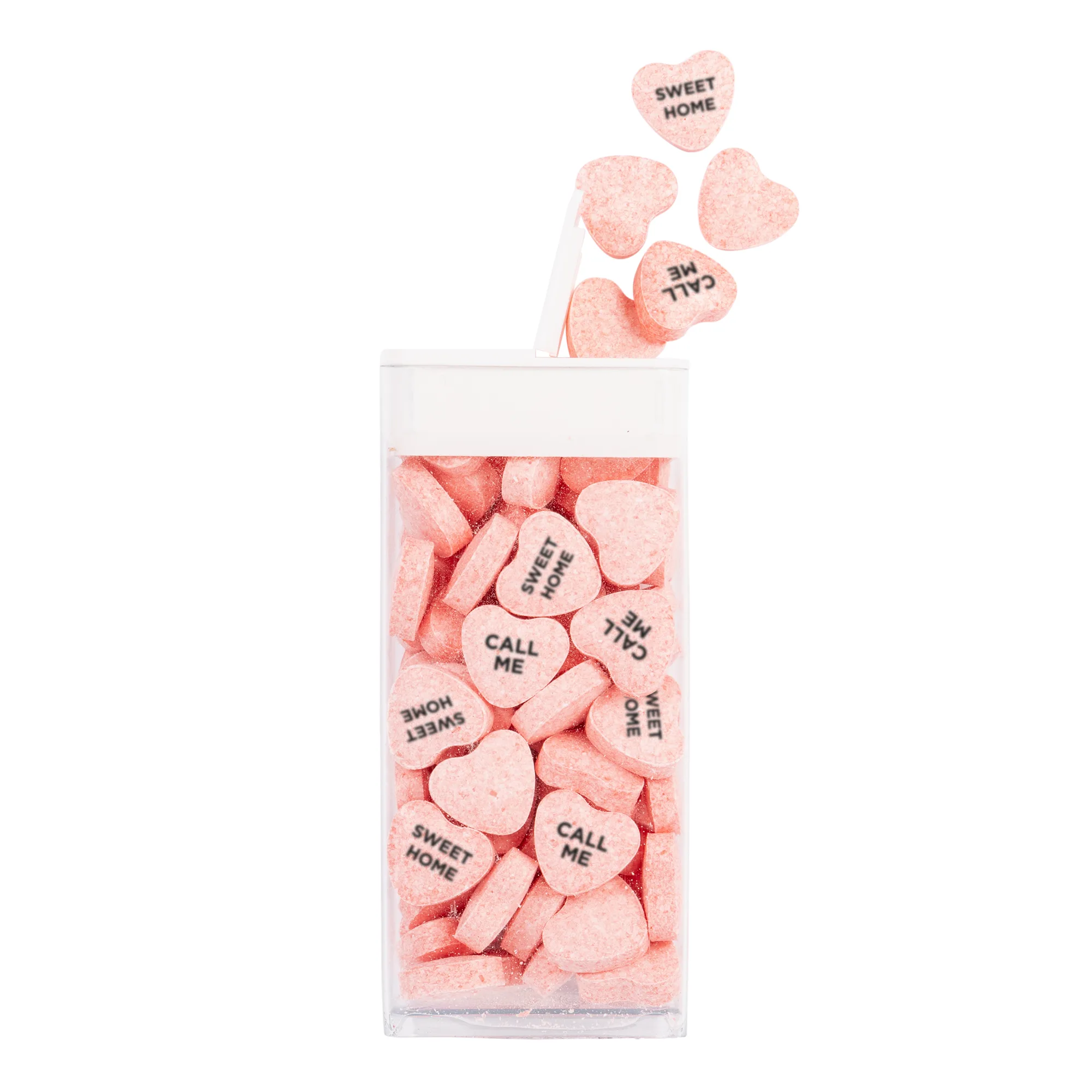 Flip Top Tube with Imprinted Conversation Hearts view 6