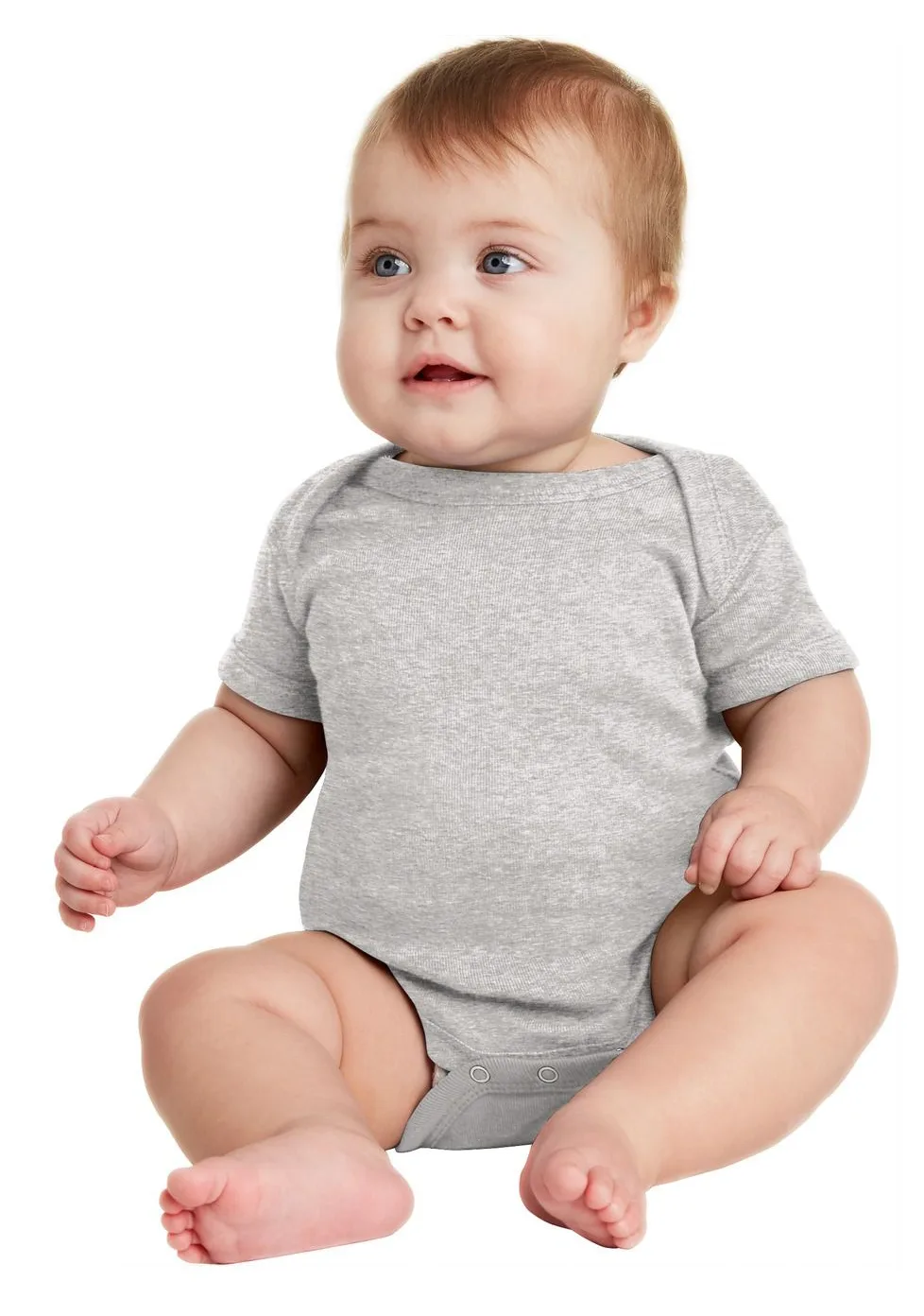 Rabbit Skins™ Infant Short Sleeve Baby Rib Bodysuit. view 3