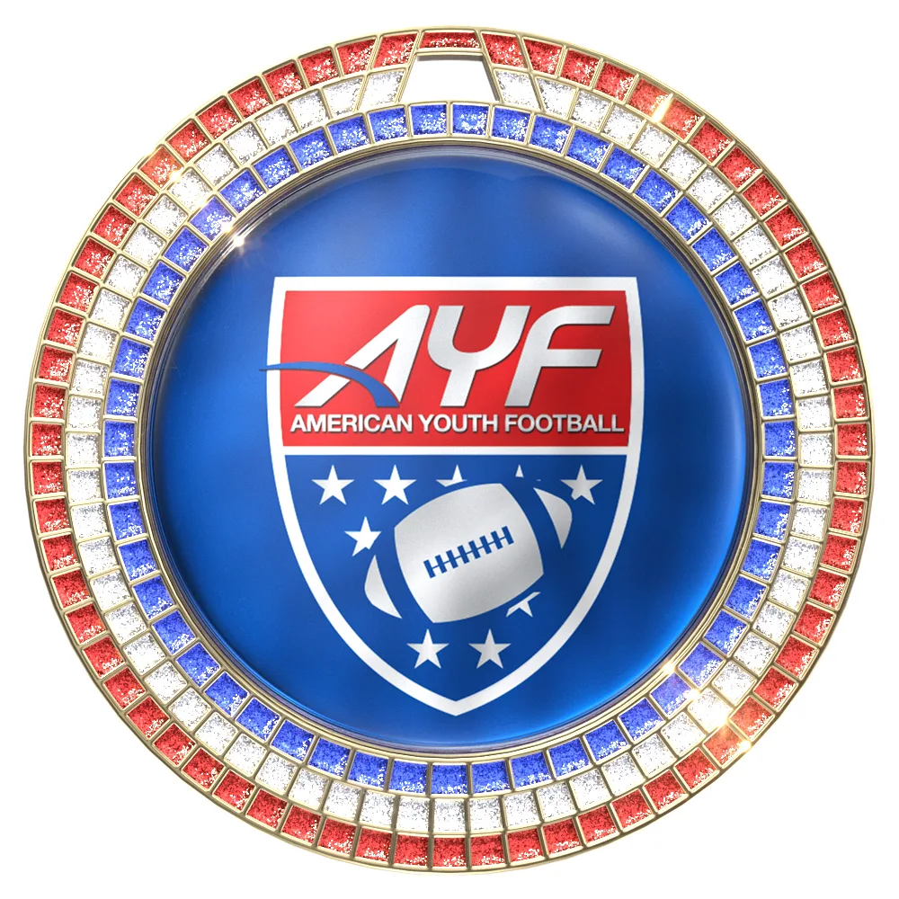 Vibraprint® Bright Red, White & Blue GEM Insert Medallion (2-3/4")
