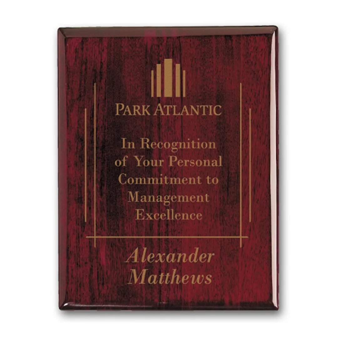 Laser Engraved Plaq - Rosewood