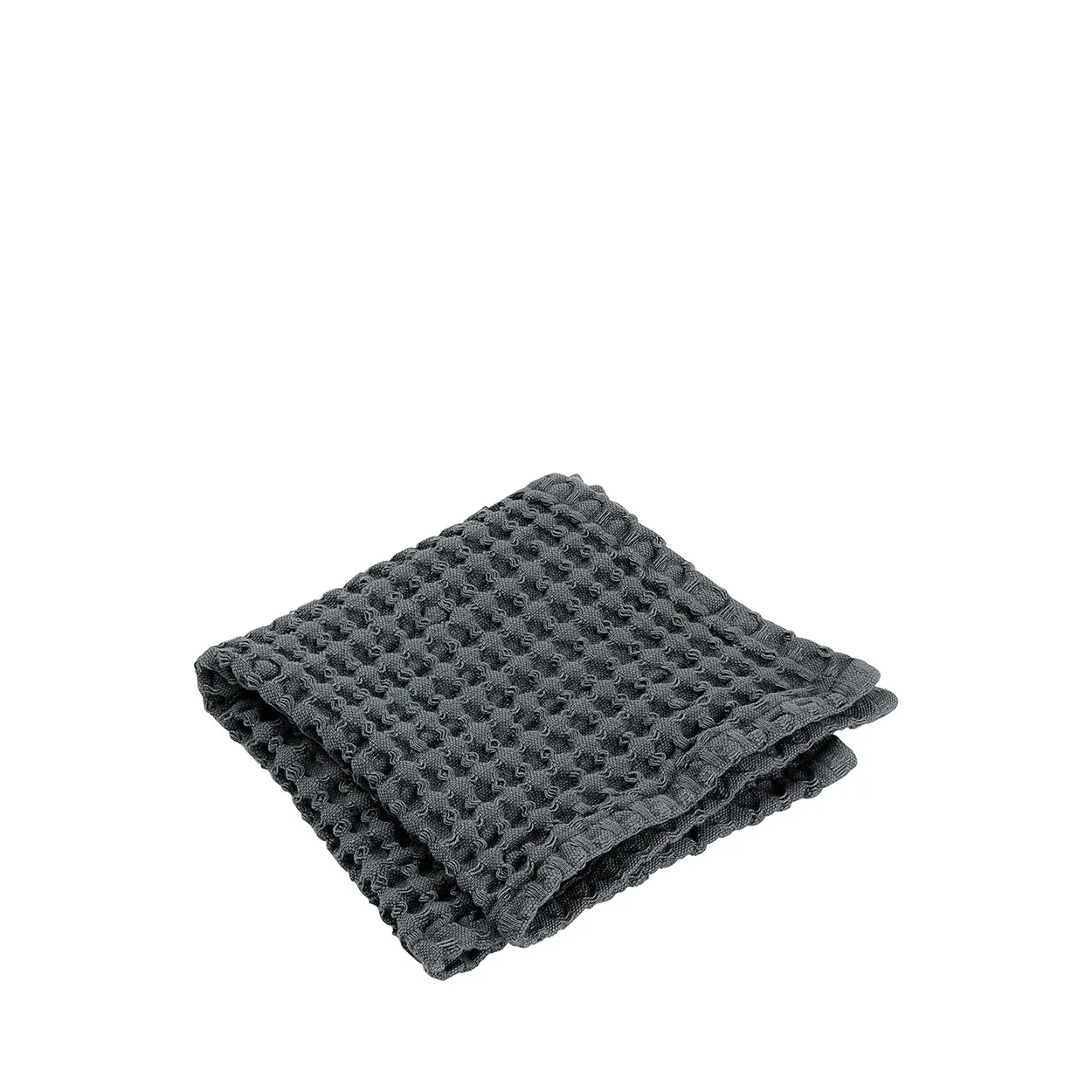 Blomus Caro Waffle Bathroom Washcloth 12 X 12 Set Of 2 - Magnet Gray