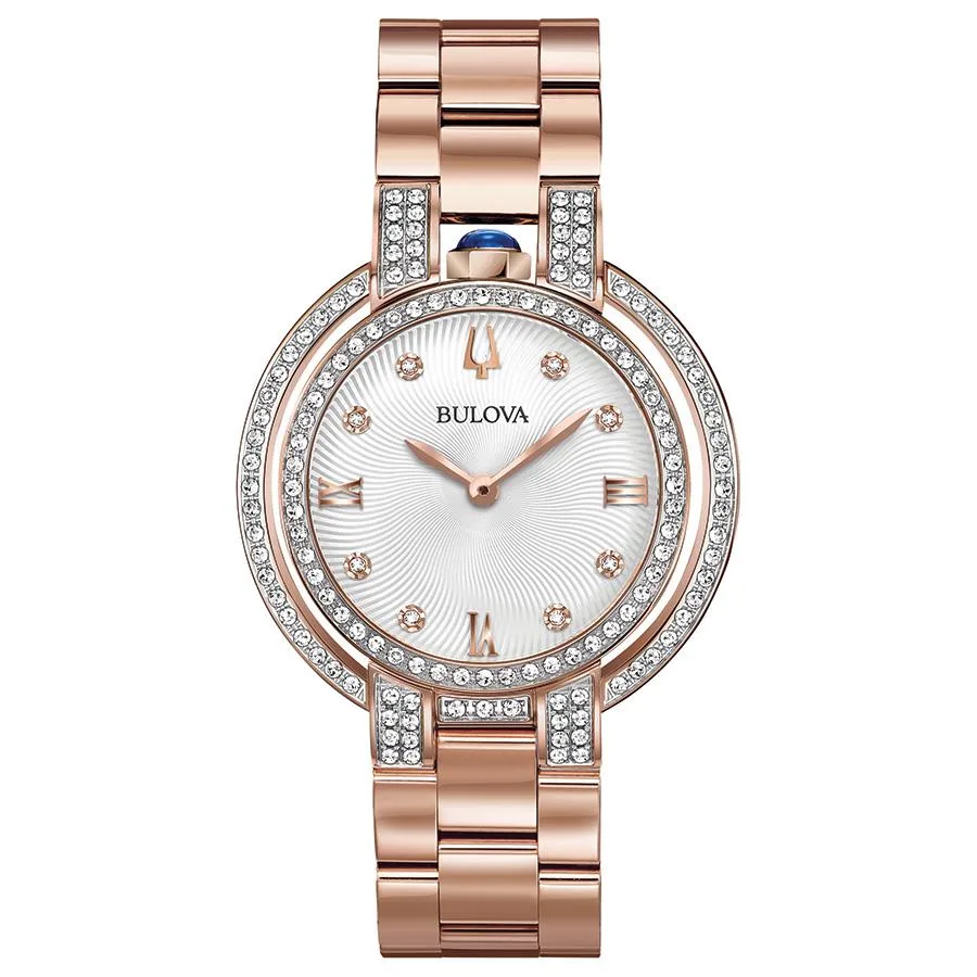 Bulova Watches Ladies' Rubaiyat Limited Edition Bracelet Diamond Case - Rose Gold