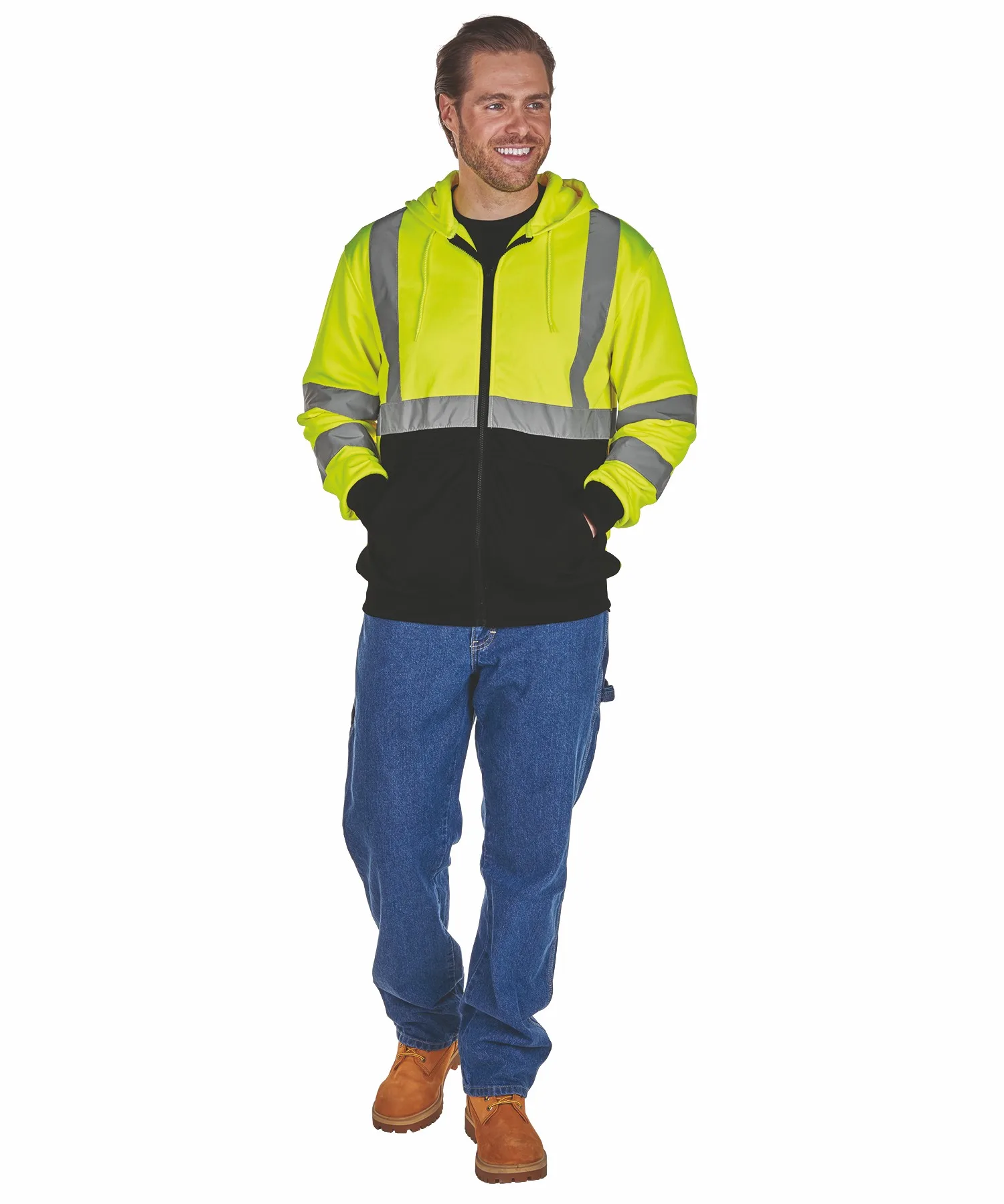 Unisex Signal Hi-Vis Full Zip Hoodie