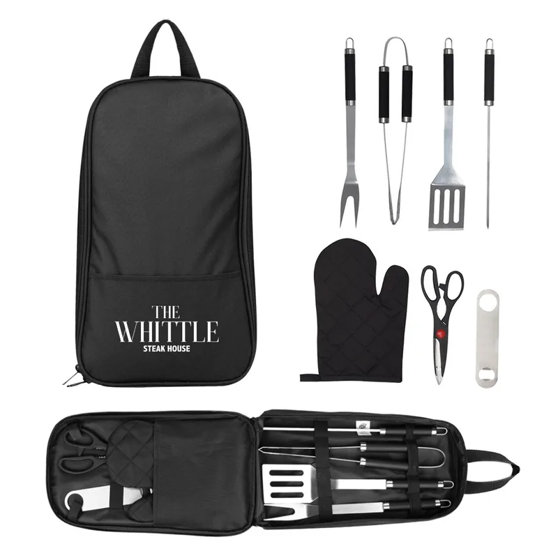7-piece Pit Master Bbq Set In Carrying Case