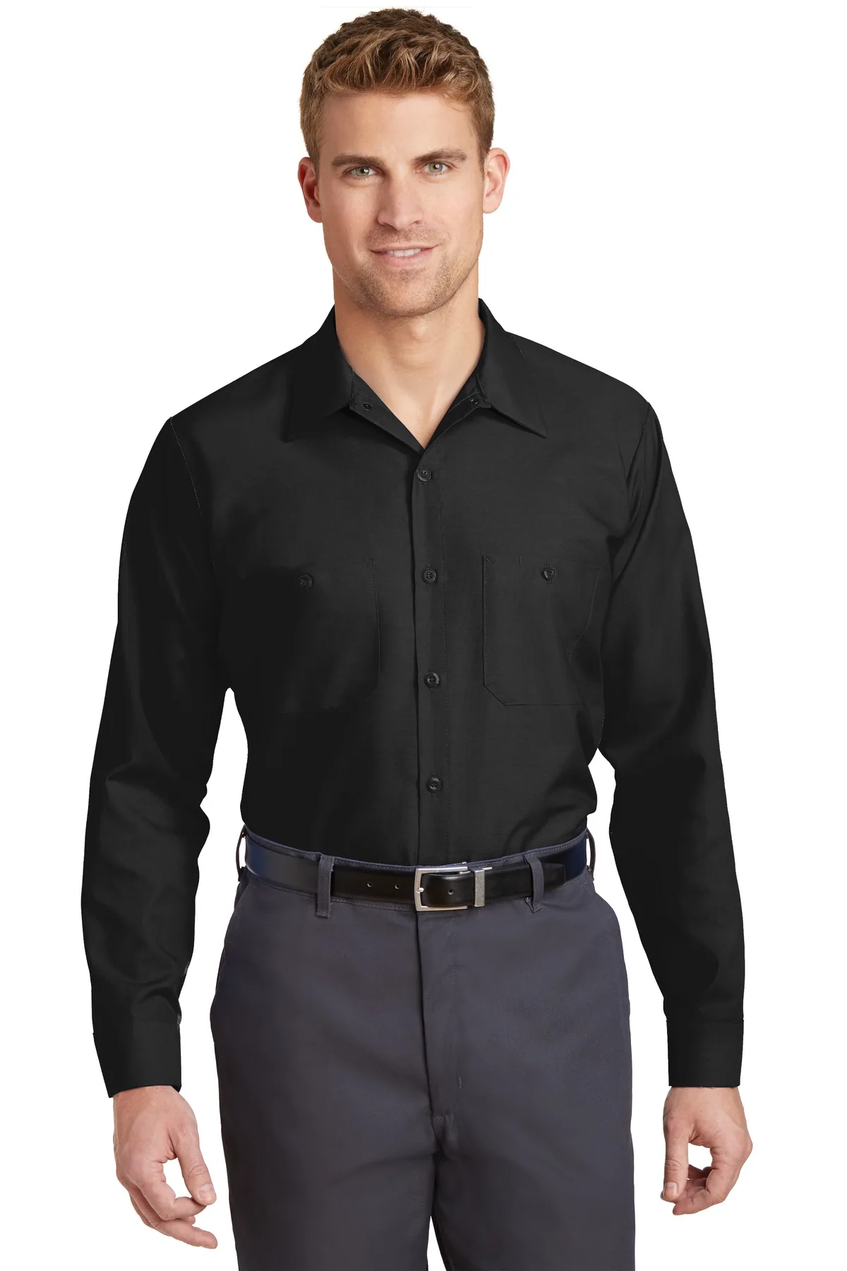 Red Kap® Long Size Long Sleeve Industrial Work Shirt.