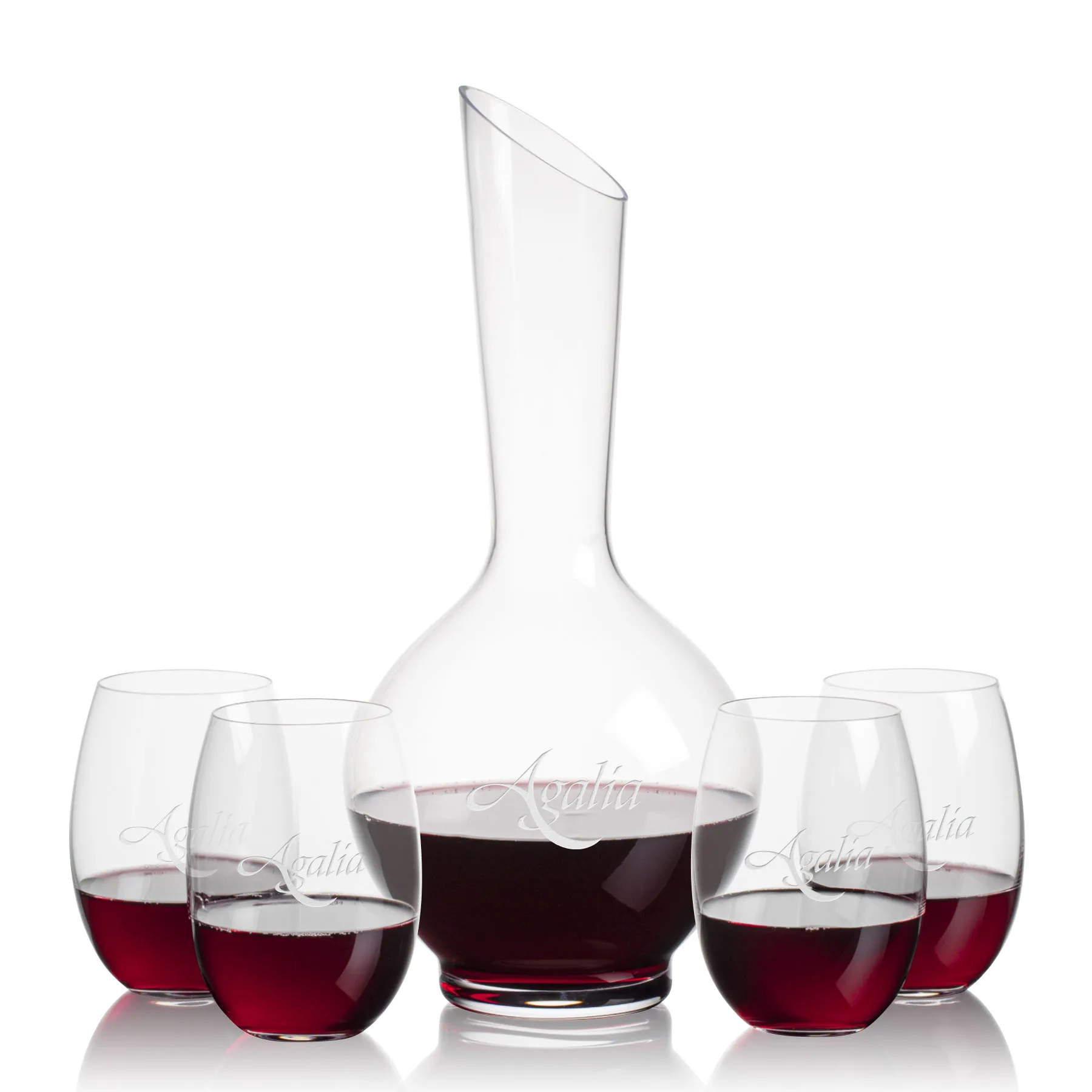 Carafe Stemless Set, Carlita Wine Set, Carafe & 4 Stemless