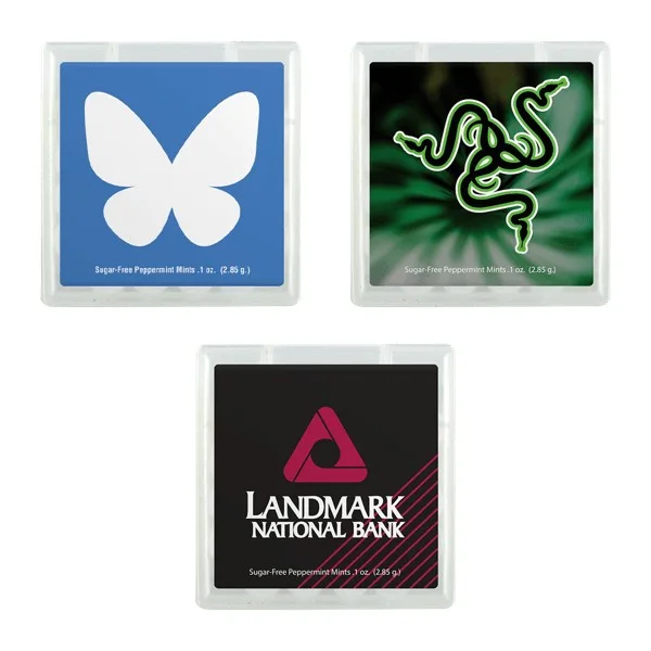 Peppermint Flavored Mints in 1 3/4" x 1 3/4" Square Dispenser view 2