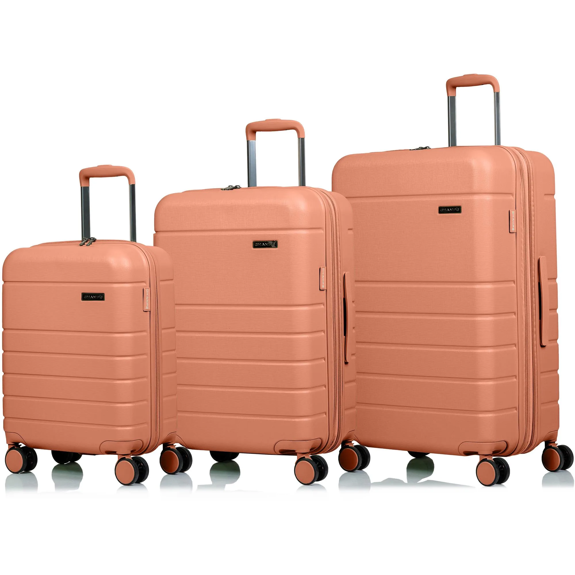 Champs Luggage Linen Luggage 3 Piece Set Size 20X24X28''