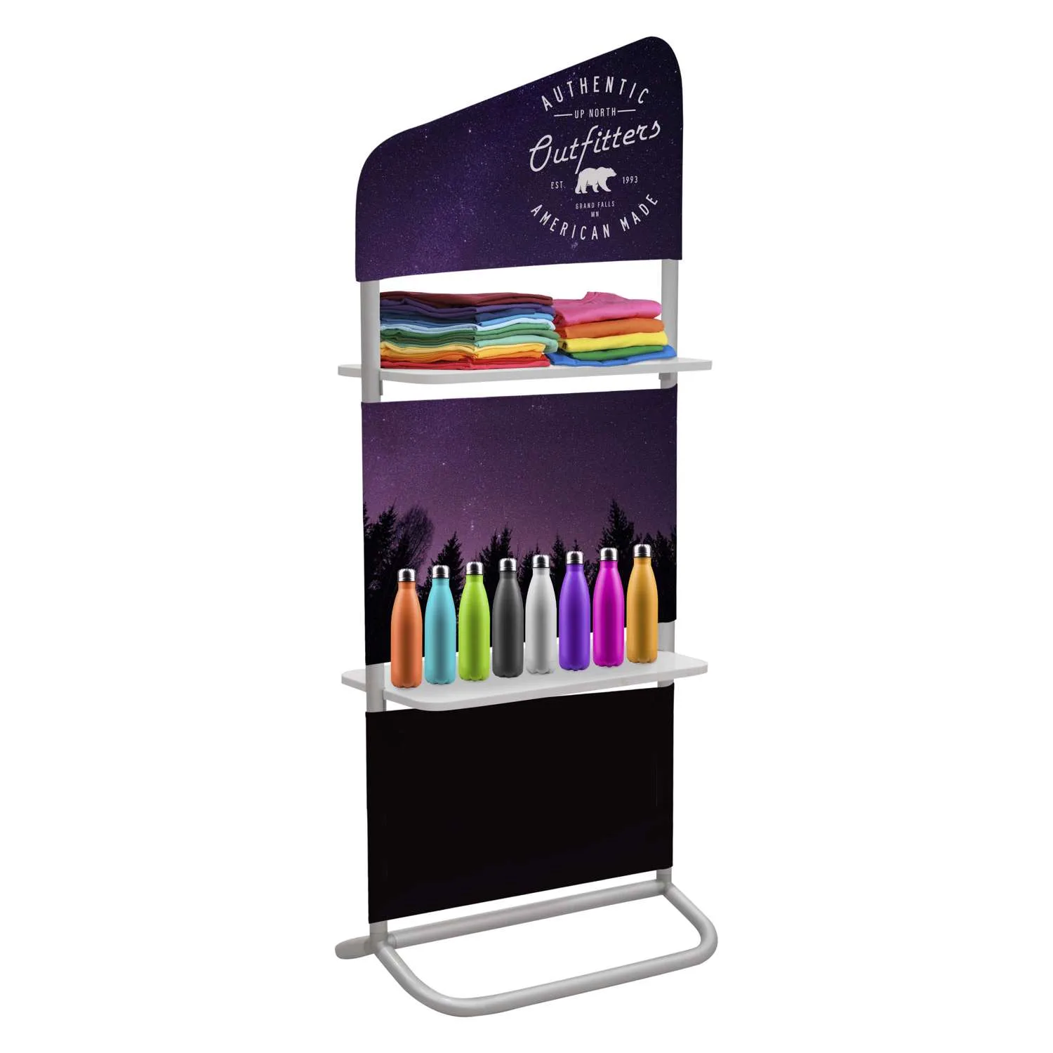 2' x 59" EuroFit Evolution Two-Shelf Incline Wall