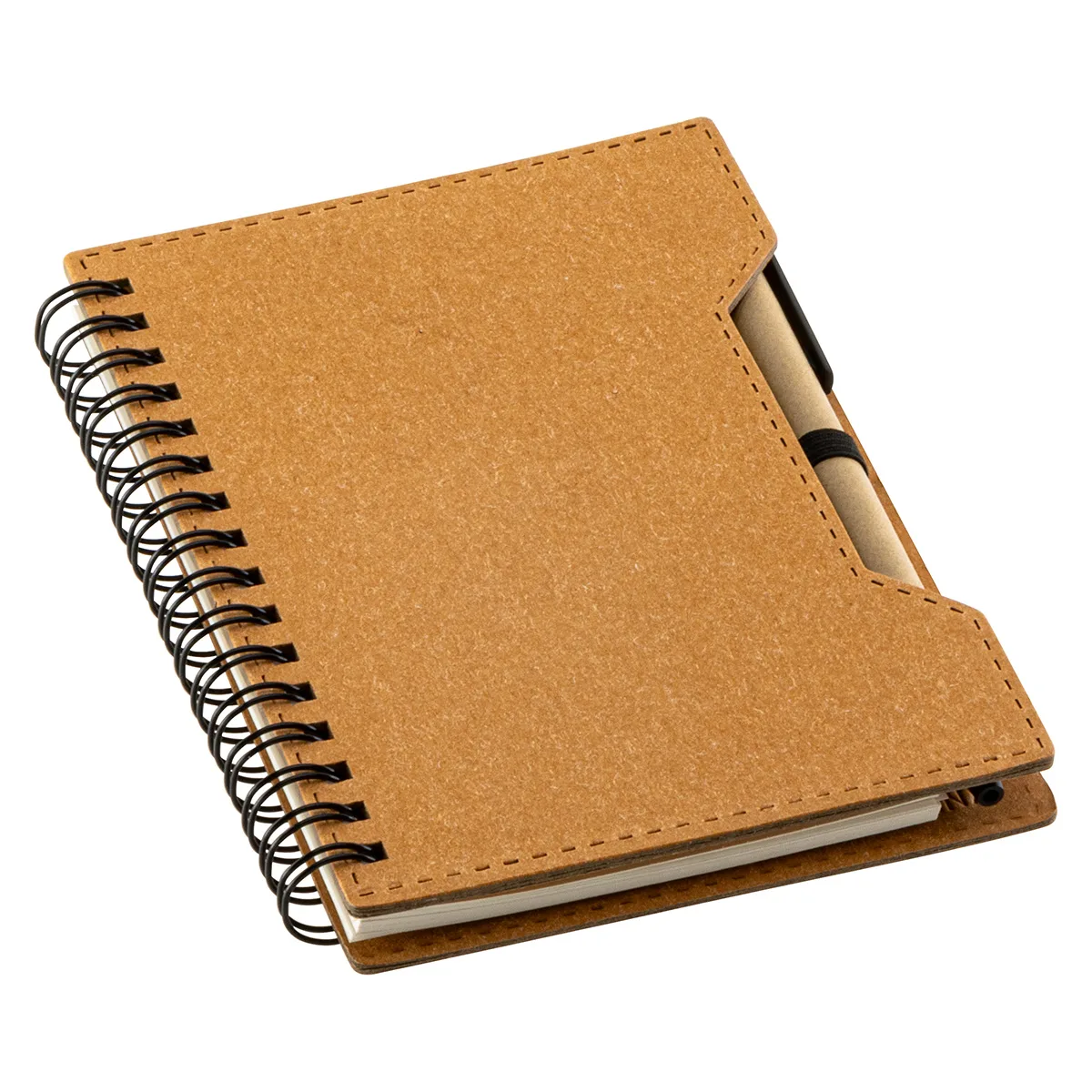 Agenda Recycled Spiral Notebook with Sticky Notes & Pen view 2