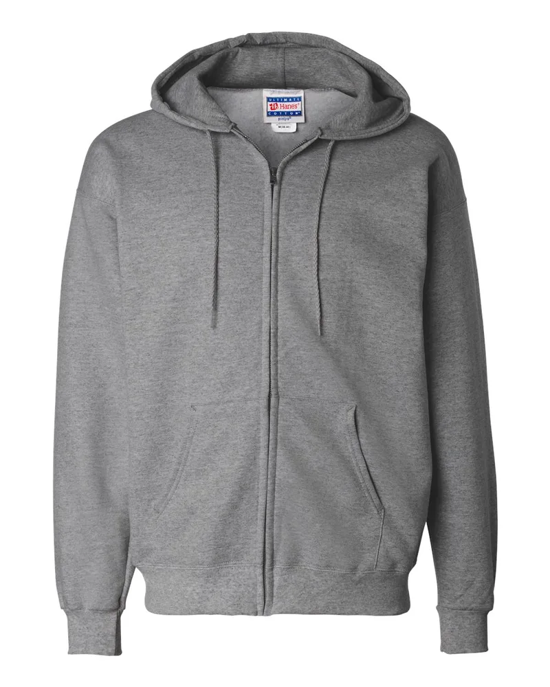 Hanes® Unisex Ultimate Cotton® Full-Zip Hooded Sweatshirt