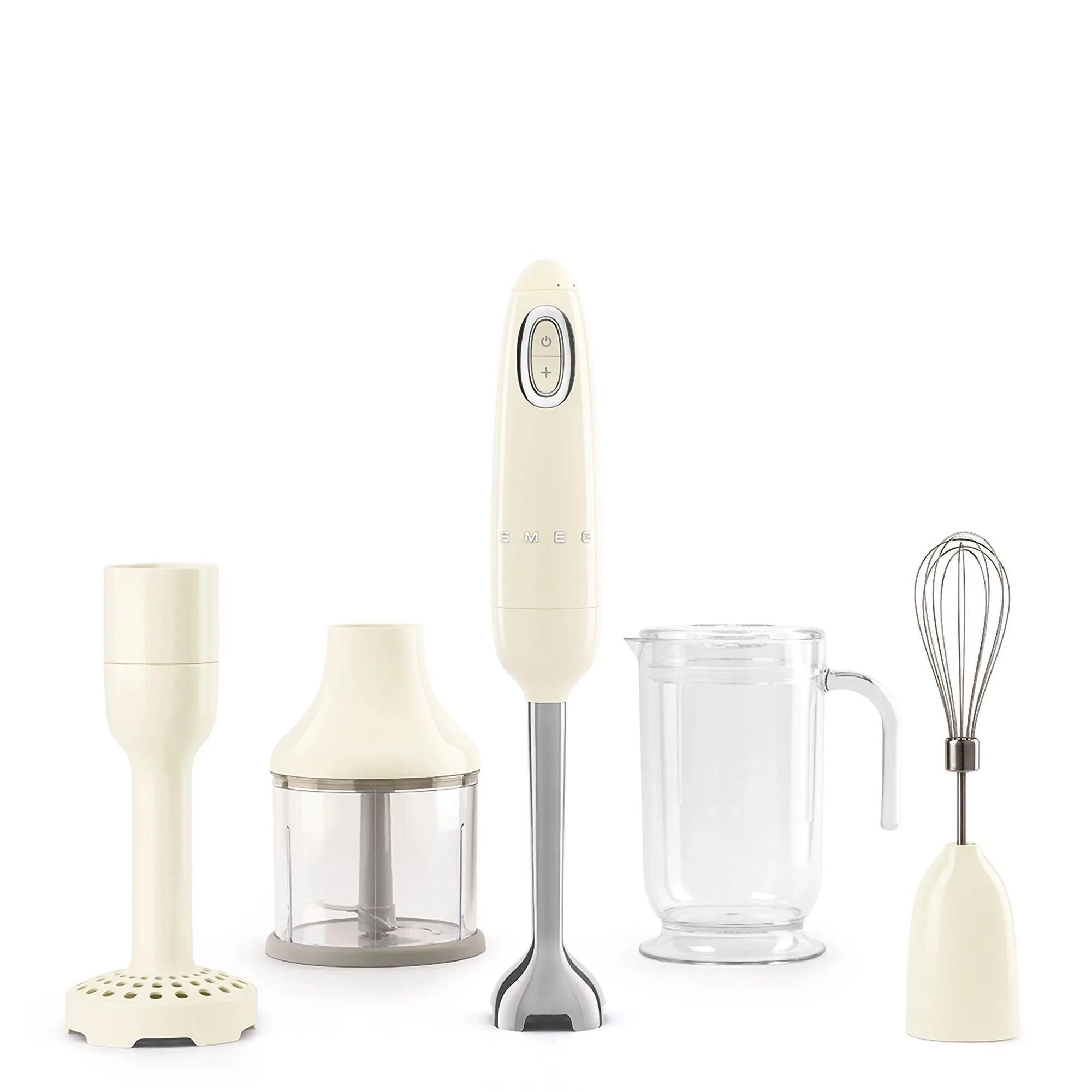 Smeg 50's Retro-Style Hand Blender Set W/ Accessories Cream