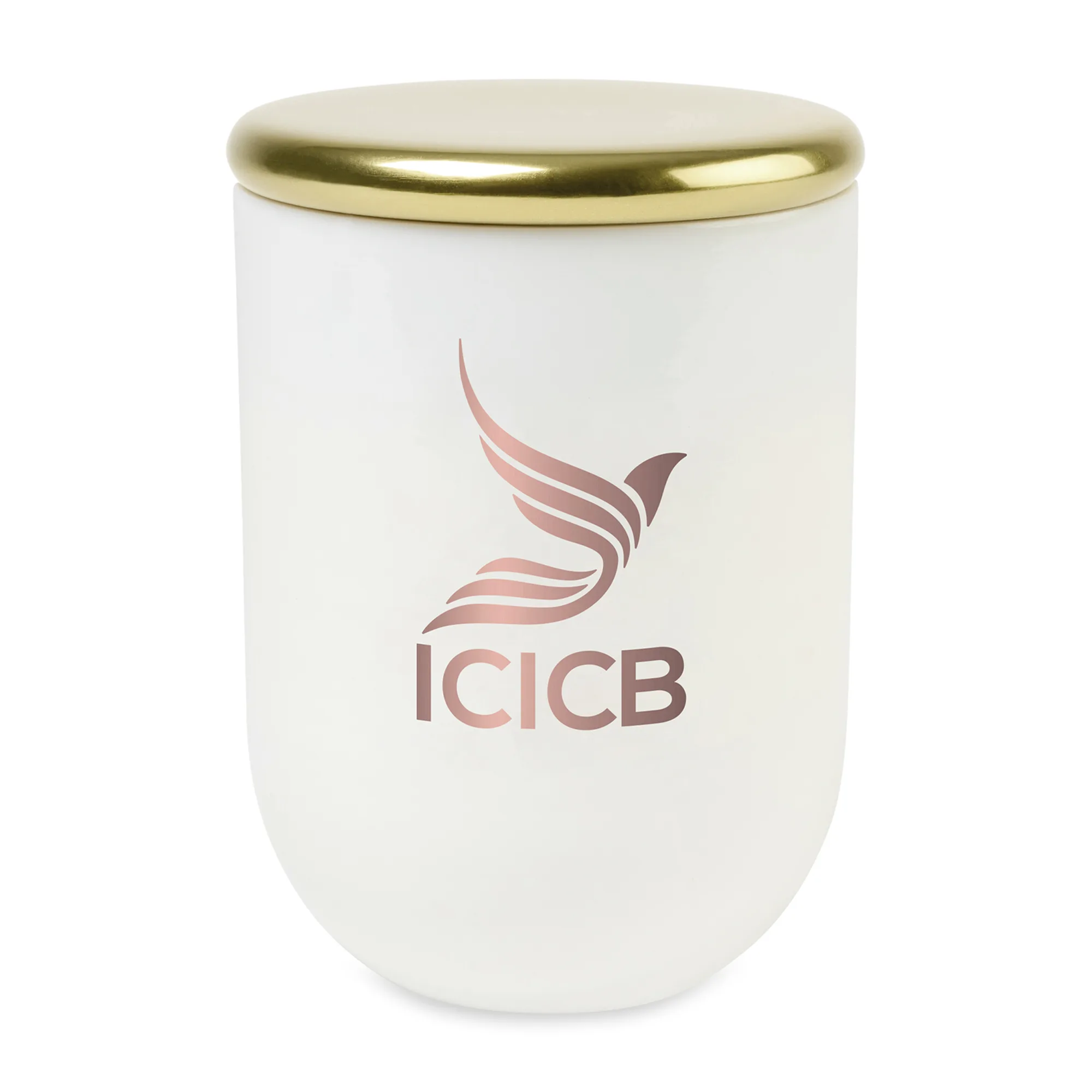 Be Home® Cora Blown Glass Candle - White-Fresh Bamboo