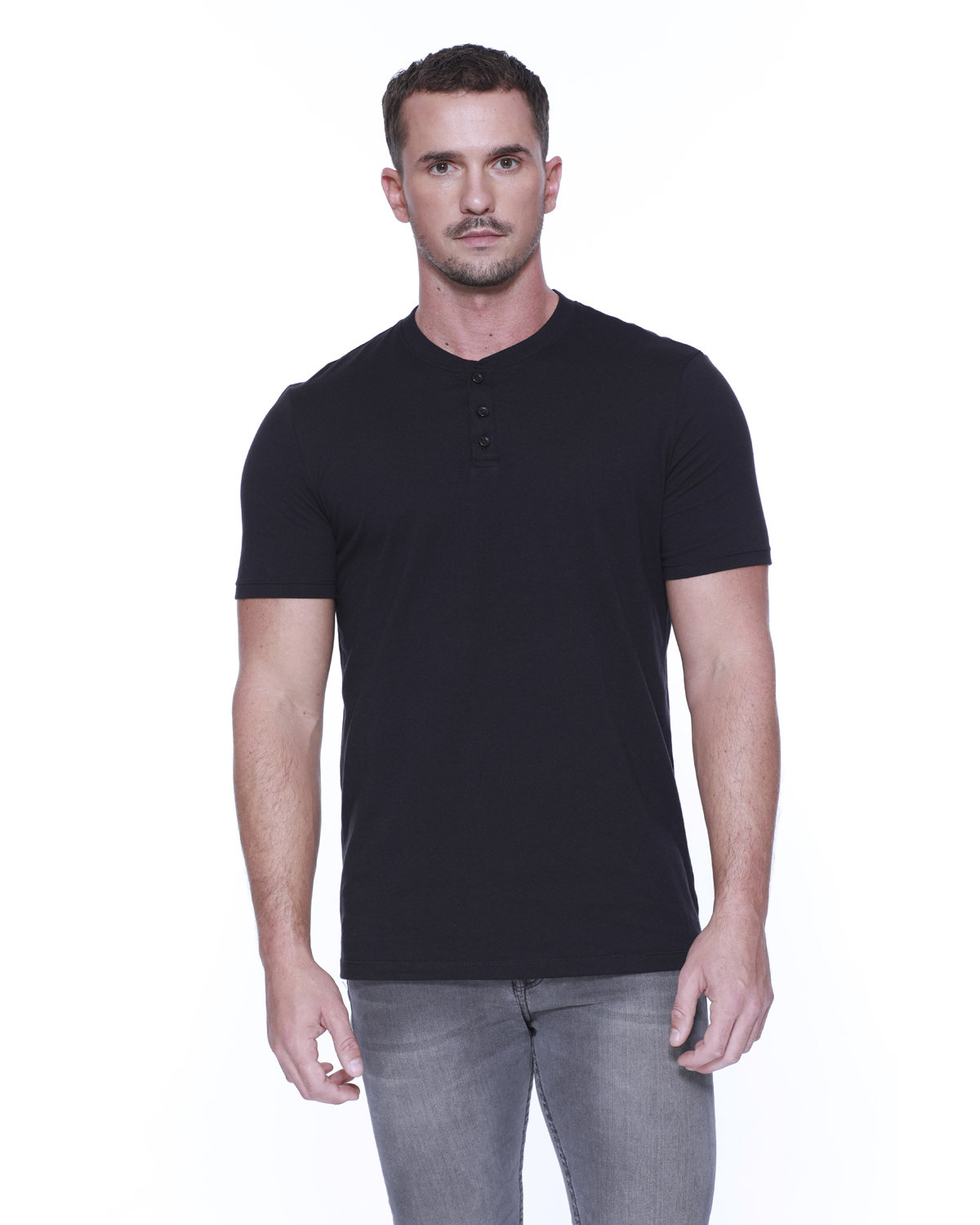 STAR TEE Men's CVC Henley T-Shirt