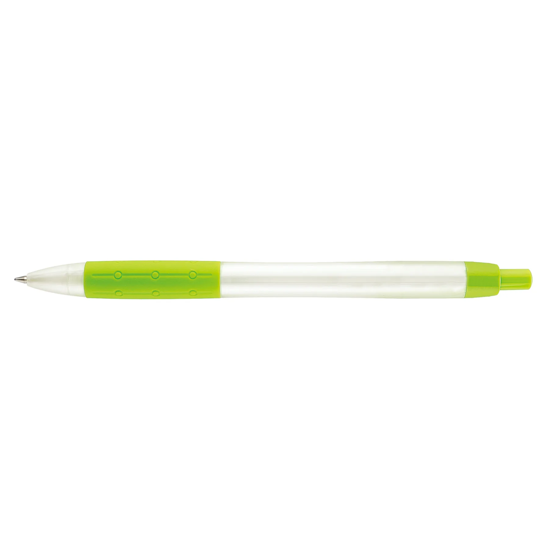Translucent Pearl White/Lime Green Blank Back View